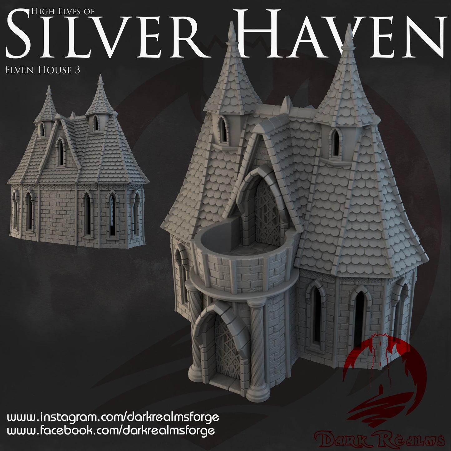 DnD Miniature, 40k Terrain, Train Terrain, Tabletop Town, Tabletop Game, Dnd Table, DND Terrain, DND Miniatures, gaming terrain, 28mm Castle, 28mm Terrain, warhammer, time keeper, Silver Haven, Elven River City