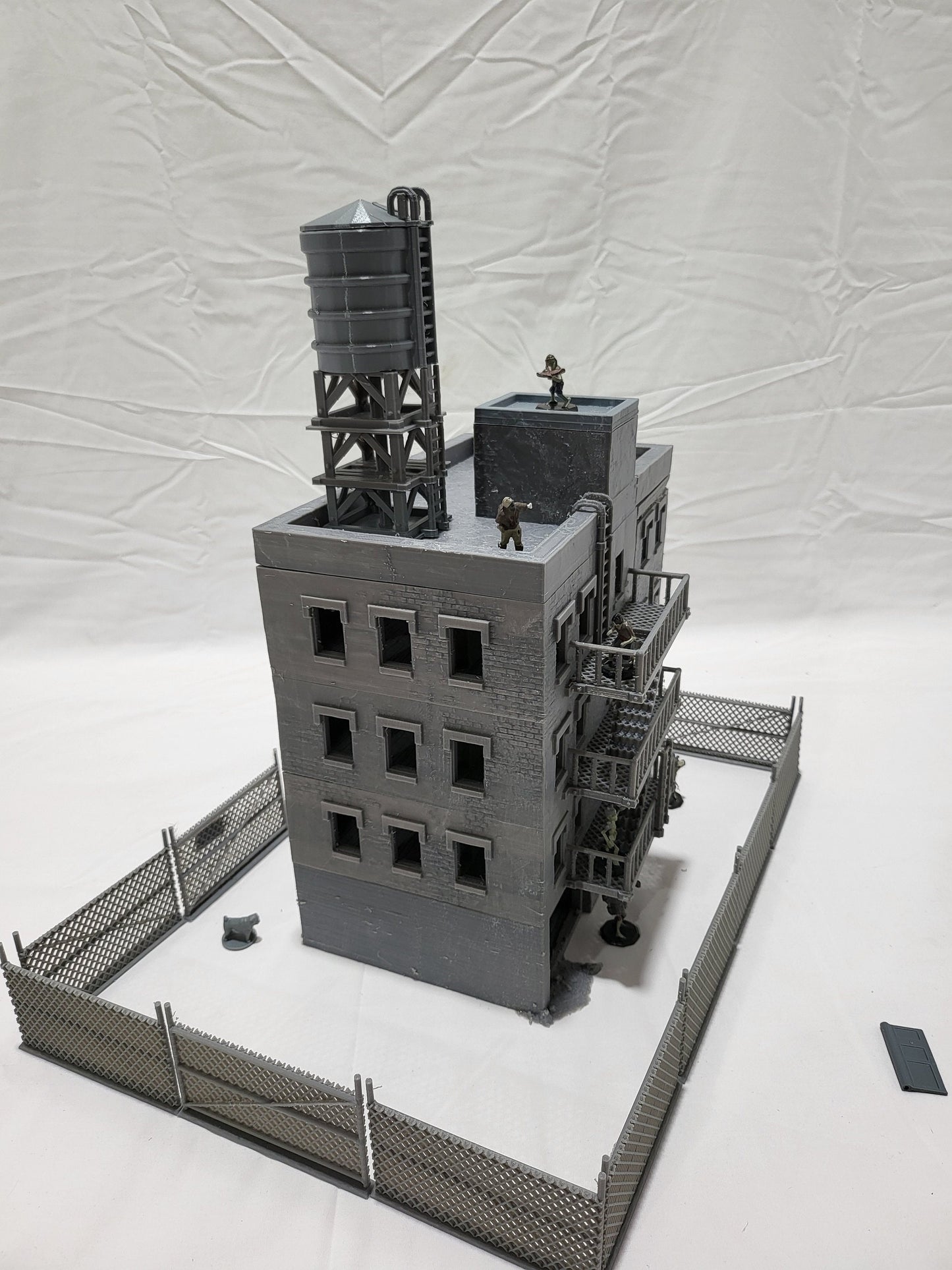 Ashfall City Apartment Building, Tabletop Terrain, Gaming Miniature, Tabletop Scenery