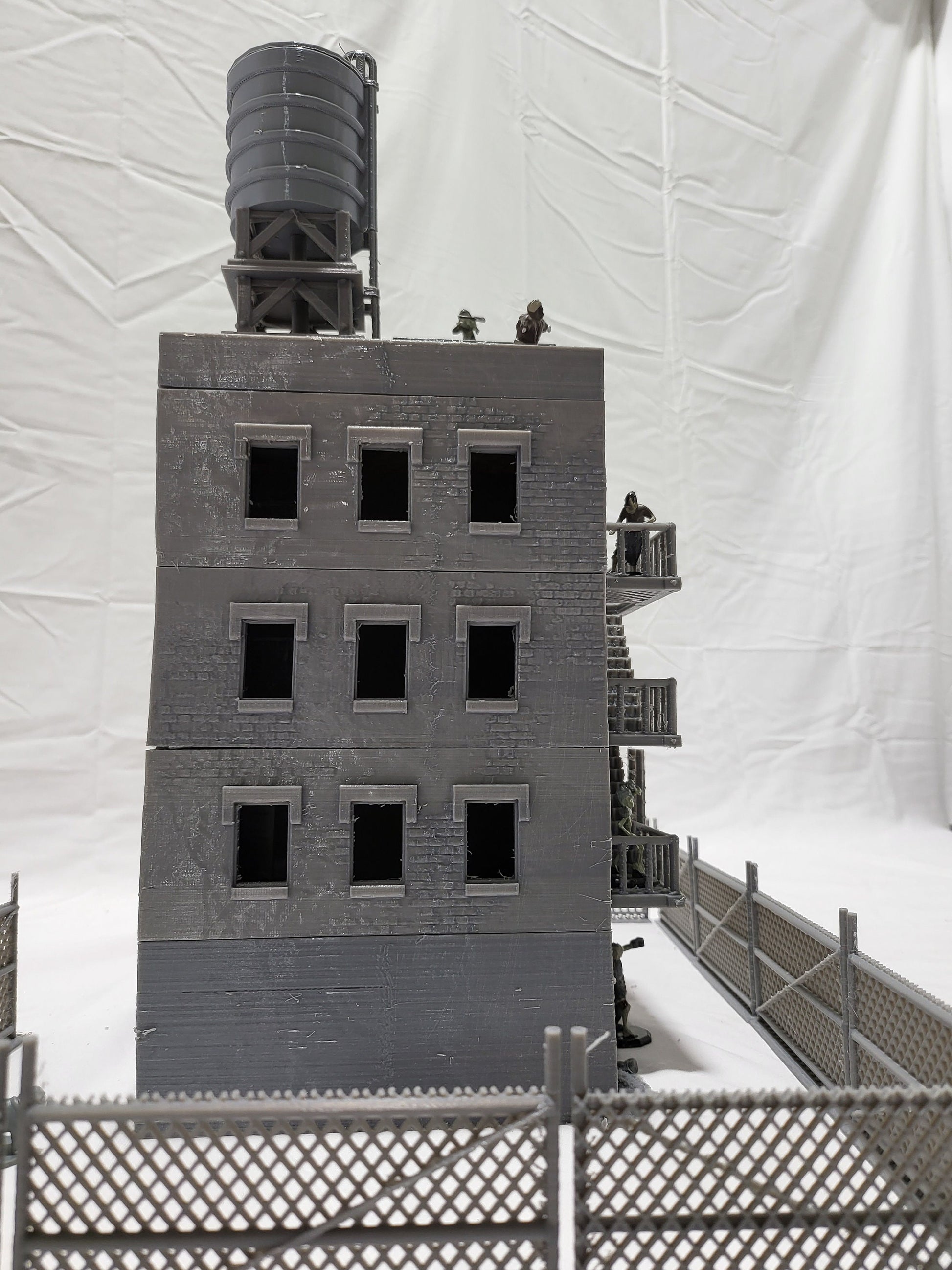 Ashfall City Apartment Building, Tabletop Terrain, Gaming Miniature, Tabletop Scenery