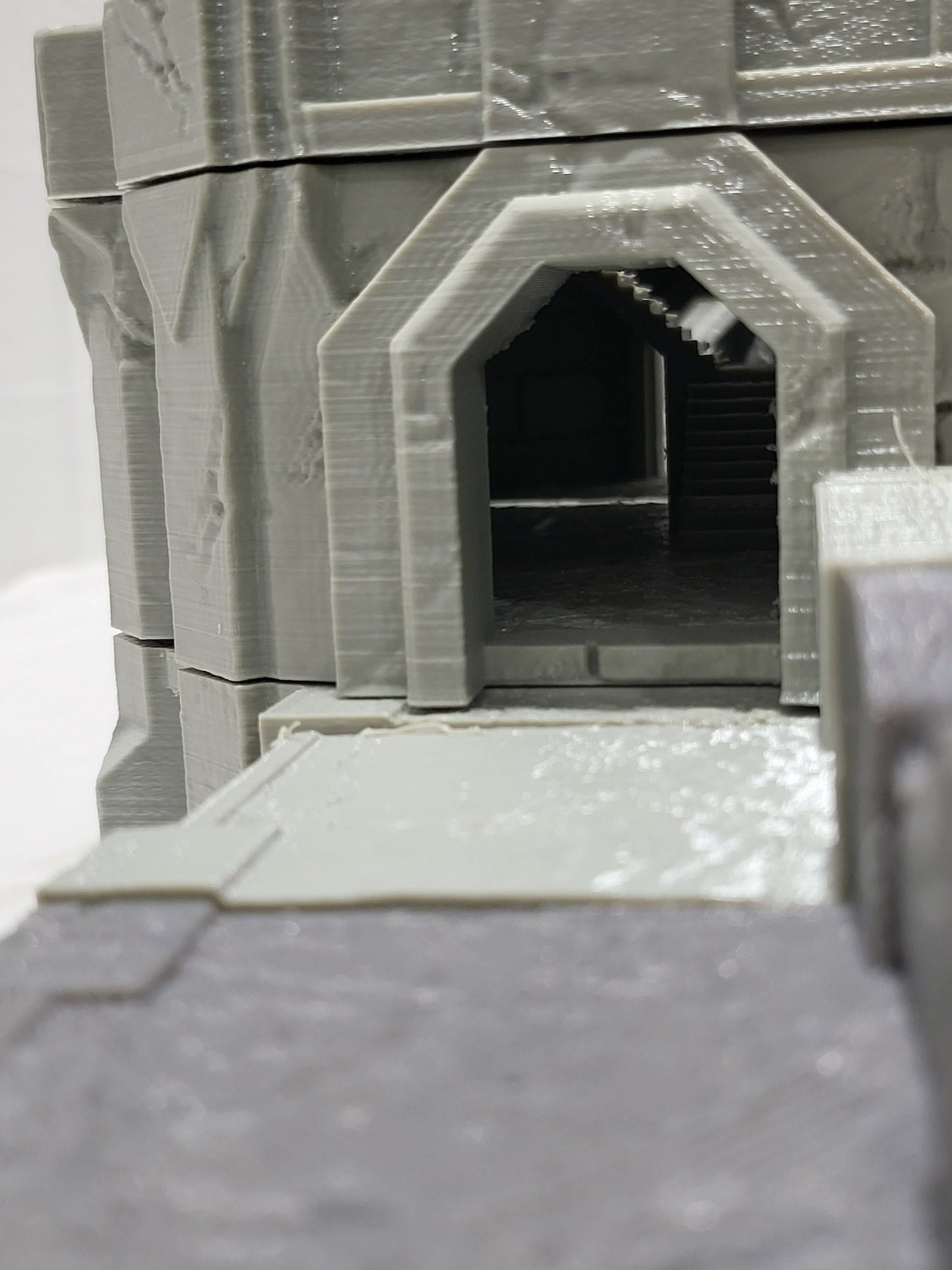 Dwarf, Walls, Kir Badur, Erraborn, eraborn, dwarven, dwarf gate, dwarvengate, dwarf walls, tabletop terrain, tabletop wall, tabletop, lookout tower, tower, lookout, watchtower, terrain, dnd terrain, ruins, tabletop ruins, tabletop tower, orc tower