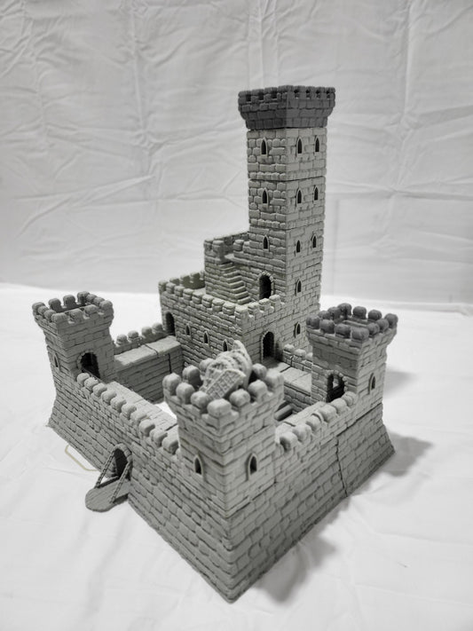 Island Castle, Castle, Fortress, Island Fort, Small Fort, Castle Clostra, Fort, Dungeons and Dragons, Castle Terrain, tabletop terrain, Tabletop Gaming, Wargaming, RPG, Terrain, Stockade, dnd building terrain, 28mm castle, dungeons and dragons gift