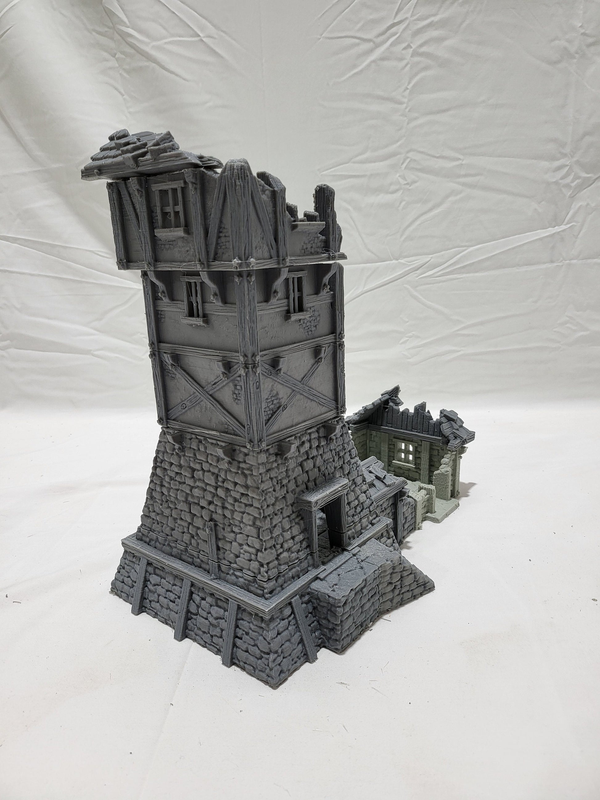 Tabletop Terrain, Mordheim, D&D, Pirate, Tower, Ruin, Ruined, houses, Tabletop, Fantasy Terrain, Town Set, Town and Market, Mordheim Set, Wargaming, Dungeons and Dragons, Lord of the rings, RPG Set, Village Set, building set, small town, Market, town