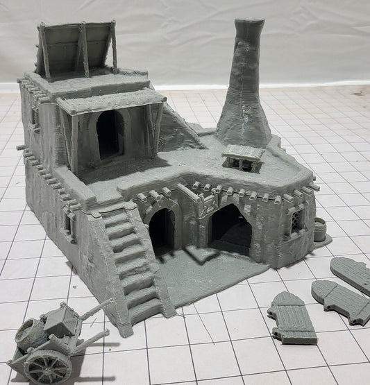 DnD Miniature, 40k Terrain, Train Terrain, Tabletop Town, Tabletop Game, Dnd Table, DND Terrain, DND Miniatures, gaming terrain, 28mm Castle, 28mm Terrain, warhammer, time keeper