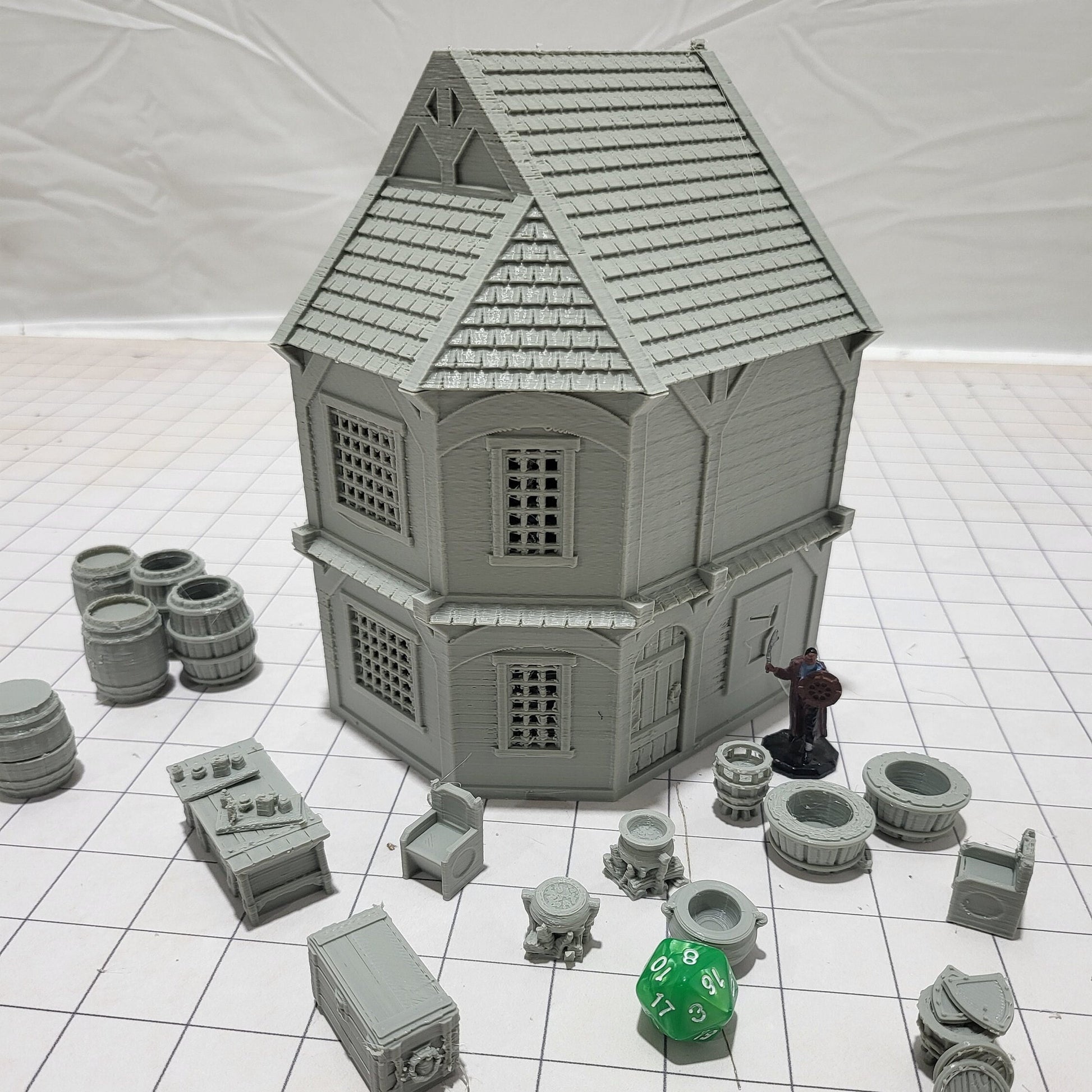 DnD Miniature, 40k Terrain, Train Terrain, Tabletop Town, Tabletop Game, Dnd Table, DND Terrain, DND Miniatures, gaming terrain, Mage, Powerful wizard, wizard, mage house, magic user, sorcerer, fireball, tabletop, magic