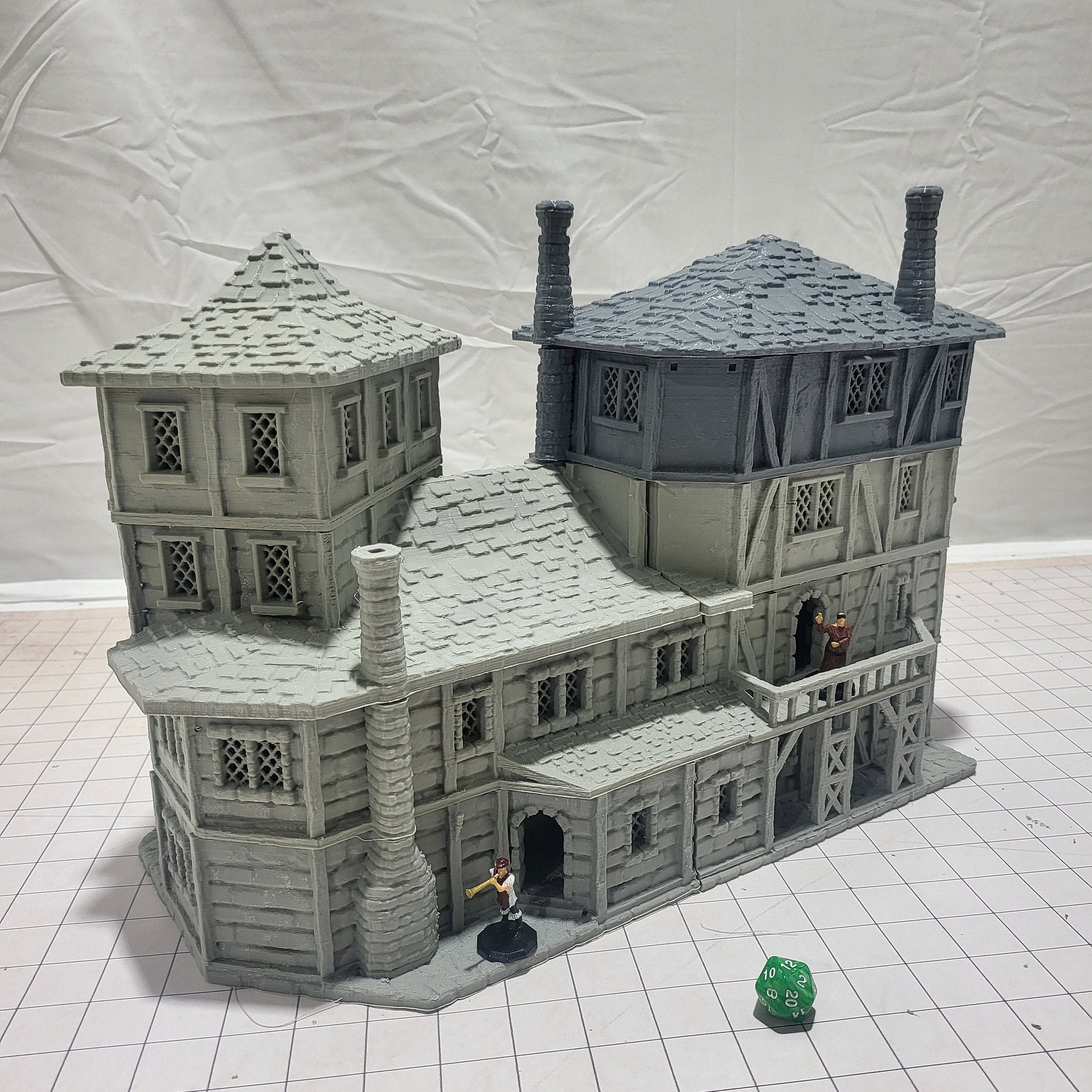 Curse of Strahd, Ravenloft, Christmas, Castle Terrain, wargaming, Dungeons and Dragons, miniatures, 3D printed, Fantasy Inn, Fantasy Terrain, RPG Terrain, Age of Sigmar, Fantasy Village, Tabletop, Tabletop terrain, Tabletop RPG, Buildings