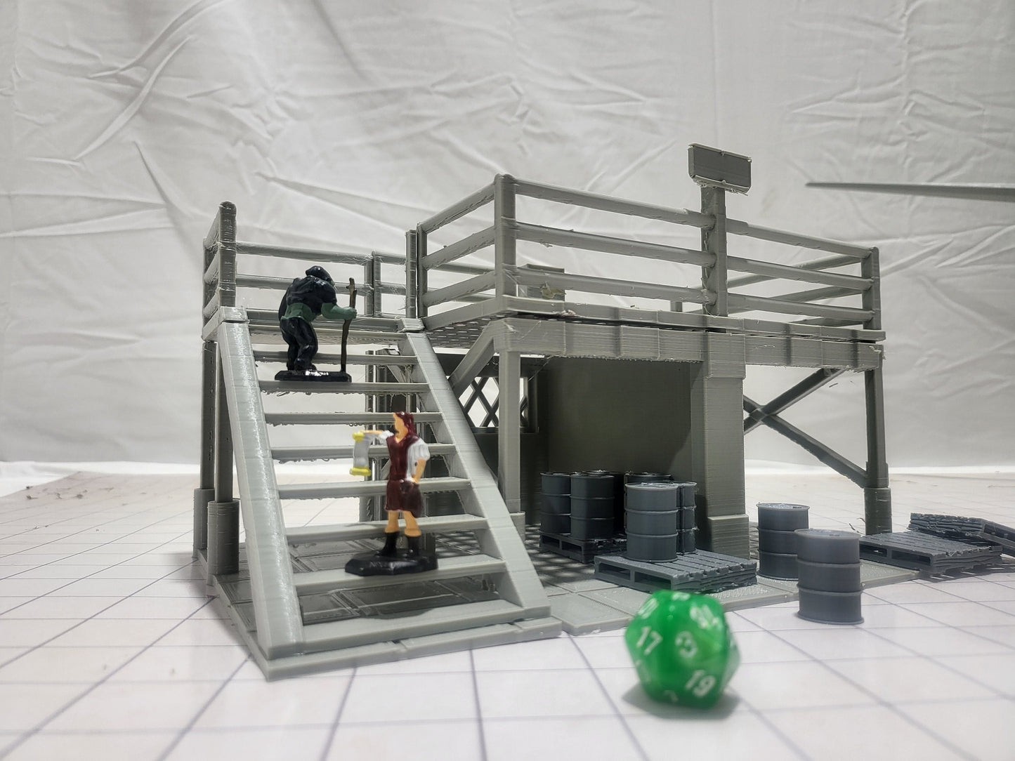 Industrial platform, work platform, warehouse district, battlement platform