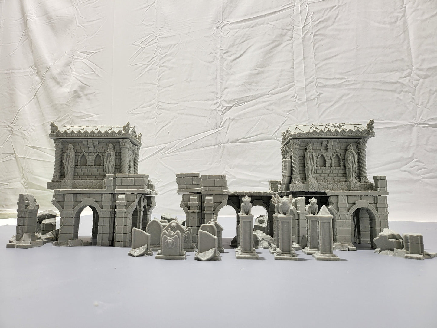 Halloween, Spooky Adventure, Tabletop Tomb, Tomb, Bundle, Walkways, Tombstones, Tombs, Mausoleum, DND, DNd Terrain, tabletop terrain, terrain, ruins, ruined terrain, ruin, tabletop, campaign, dnd miniature, miniature, 28mm, play