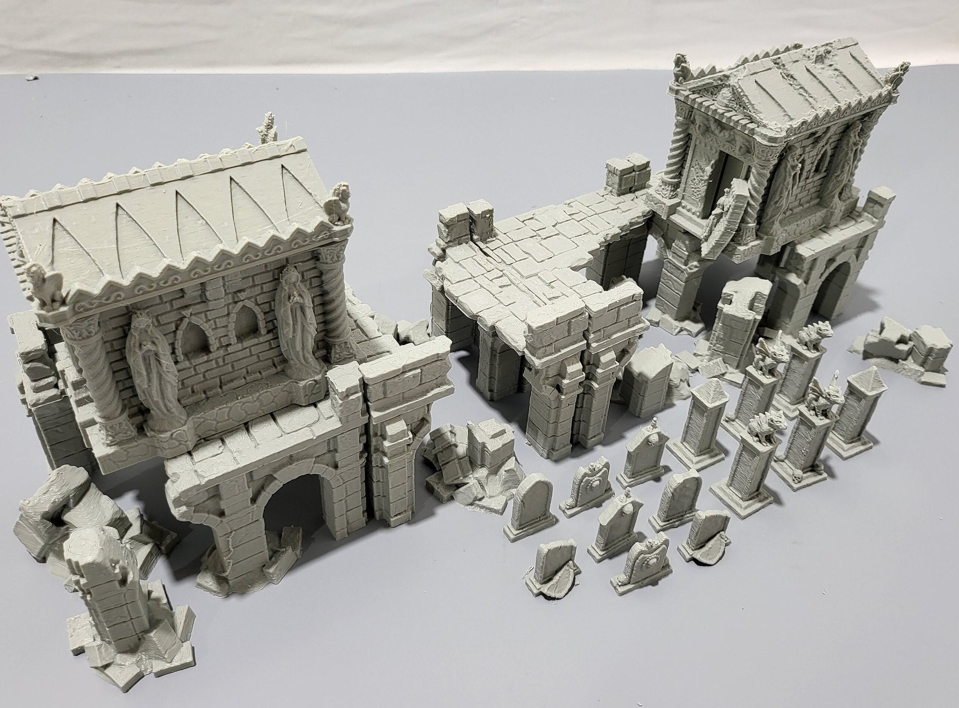 Halloween, Spooky Adventure, Tabletop Tomb, Tomb, Bundle, Walkways, Tombstones, Tombs, Mausoleum, DND, DNd Terrain, tabletop terrain, terrain, ruins, ruined terrain, ruin, tabletop, campaign, dnd miniature, miniature, 28mm, play