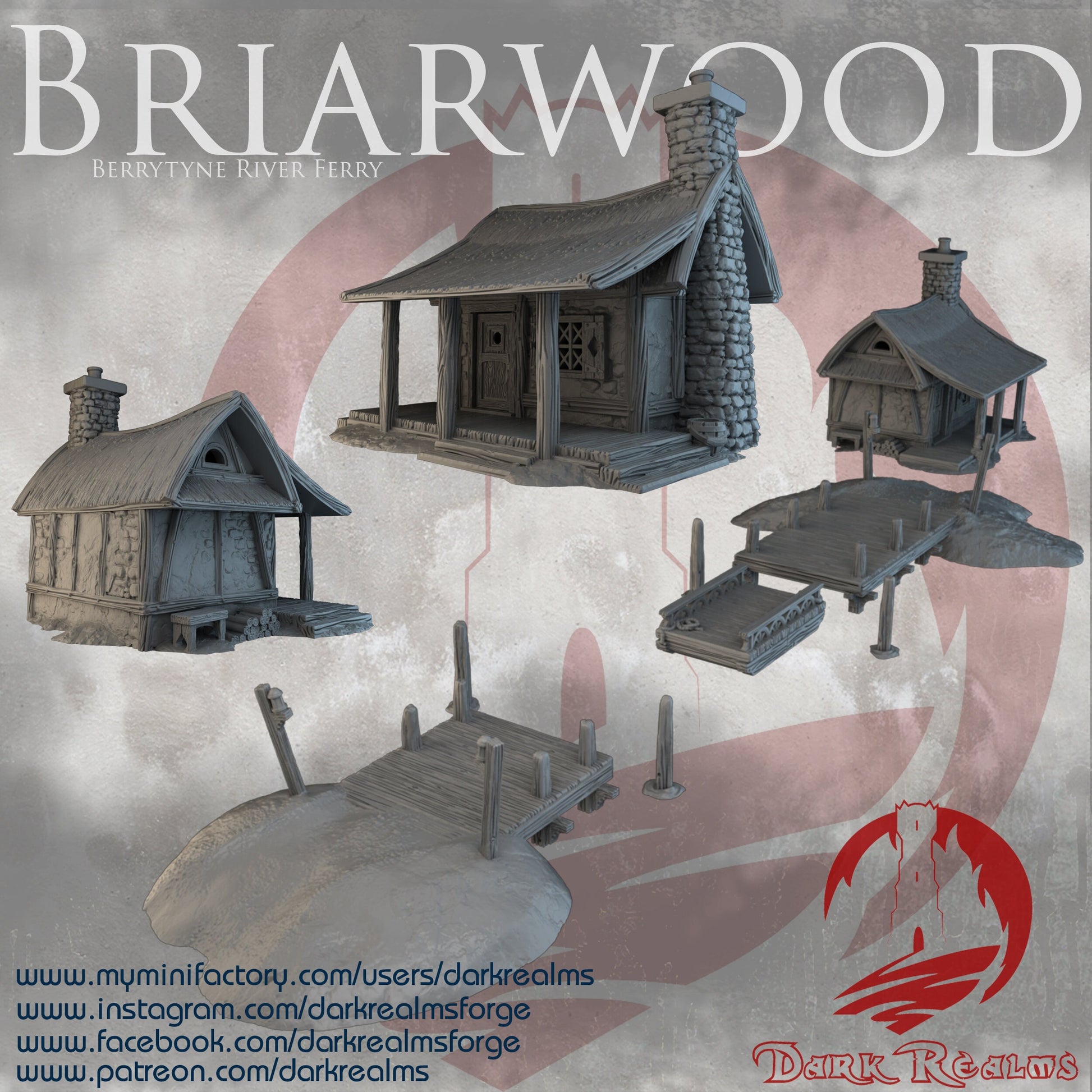 DnD Miniature, 40k Terrain,Train Terrain,Tabletop Town,Tabletop Game,Dnd Table,DND Terrain,DND Miniatures,gaming terrain,28mm Terrain,Briarwood,inn,tavern