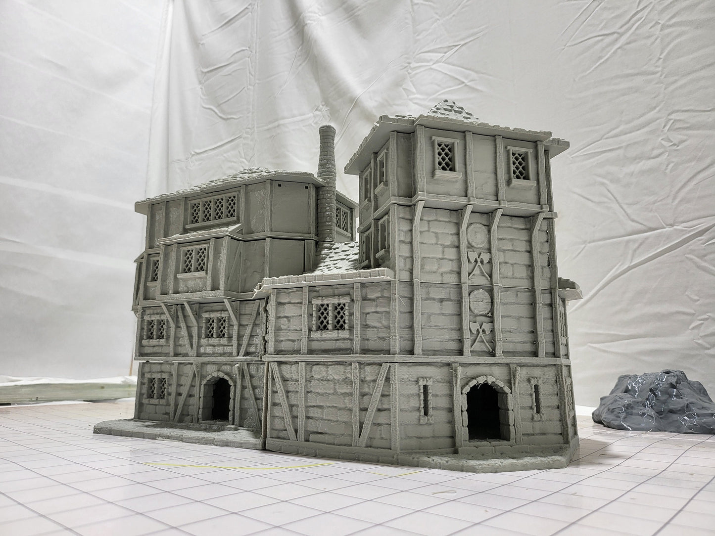 Curse of Strahd, Ravenloft, Christmas, Castle Terrain, wargaming, Dungeons and Dragons, miniatures, 3D printed, Fantasy Inn, Fantasy Terrain, RPG Terrain, Age of Sigmar, Fantasy Village, Tabletop, Tabletop terrain, Tabletop RPG, Buildings