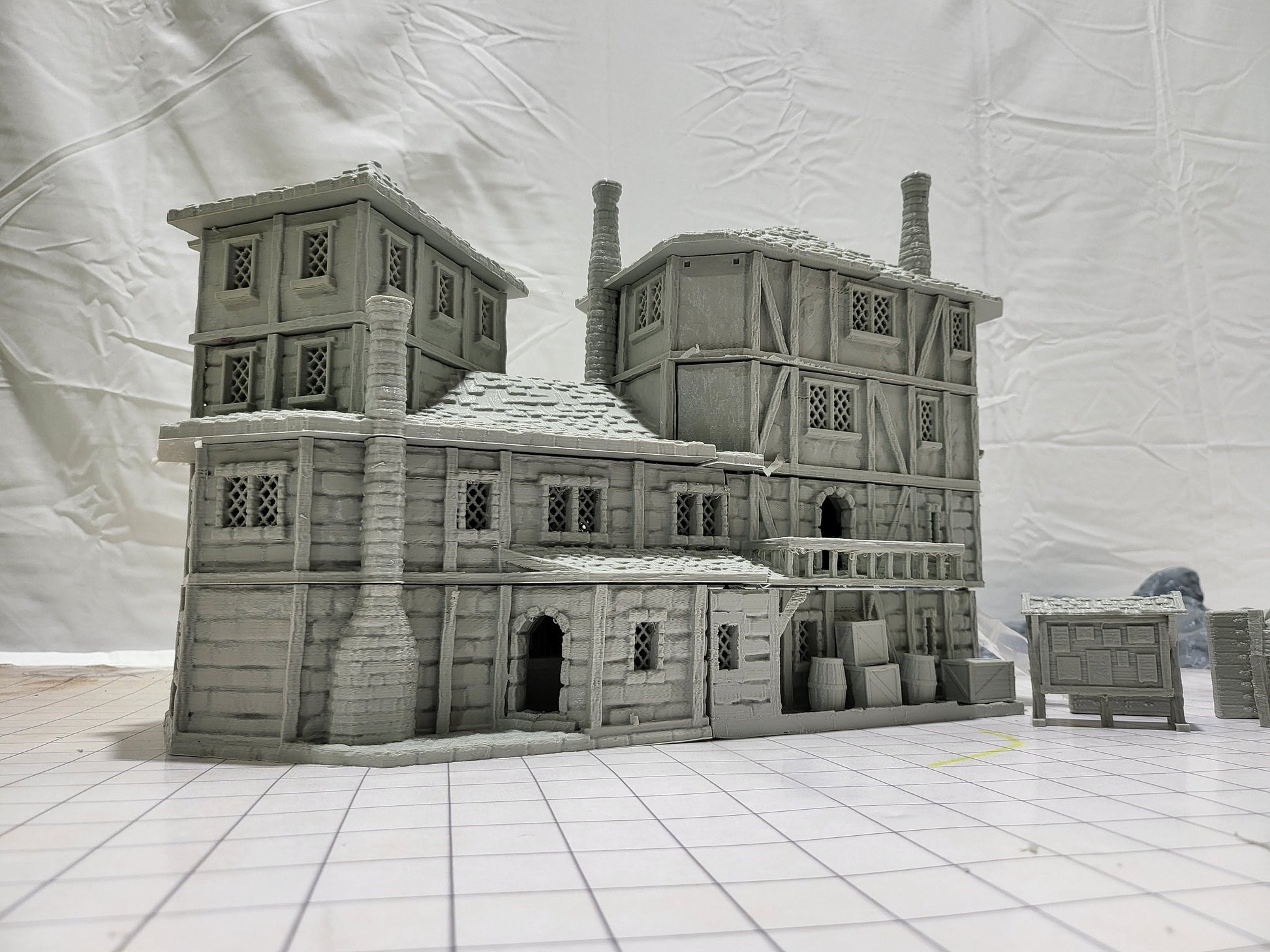 Curse of Strahd, Ravenloft, Christmas, Castle Terrain, wargaming, Dungeons and Dragons, miniatures, 3D printed, Fantasy Inn, Fantasy Terrain, RPG Terrain, Age of Sigmar, Fantasy Village, Tabletop, Tabletop terrain, Tabletop RPG, Buildings