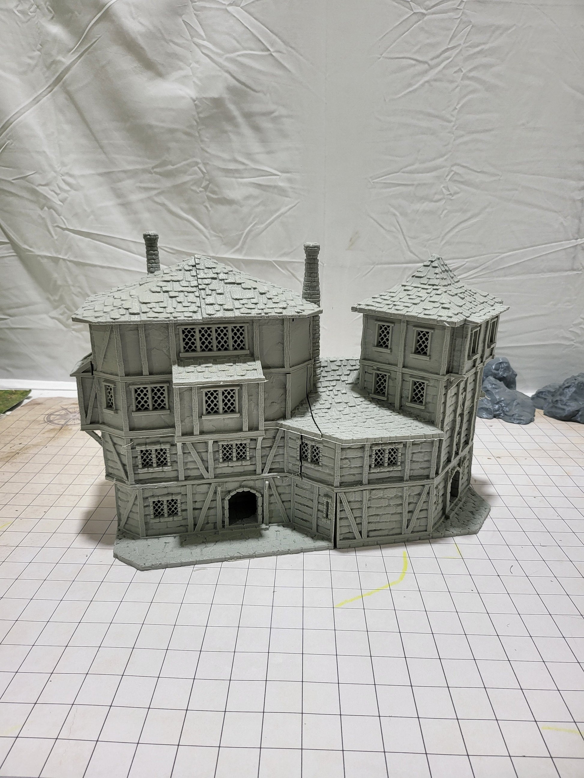 Curse of Strahd, Ravenloft, Christmas, Castle Terrain, wargaming, Dungeons and Dragons, miniatures, 3D printed, Fantasy Inn, Fantasy Terrain, RPG Terrain, Age of Sigmar, Fantasy Village, Tabletop, Tabletop terrain, Tabletop RPG, Buildings