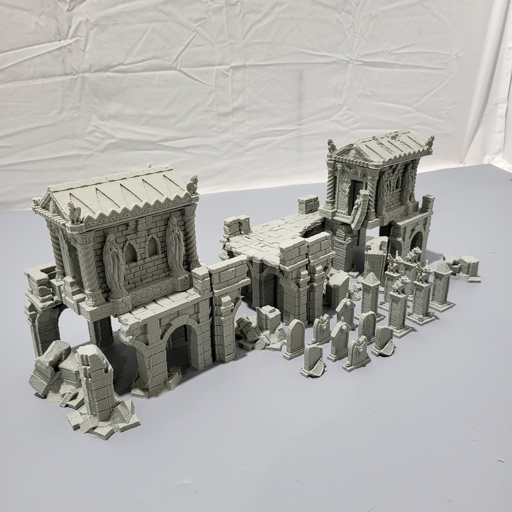 Halloween, Spooky Adventure, Tabletop Tomb, Tomb, Bundle, Walkways, Tombstones, Tombs, Mausoleum, DND, DNd Terrain, tabletop terrain, terrain, ruins, ruined terrain, ruin, tabletop, campaign, dnd miniature, miniature, 28mm, play