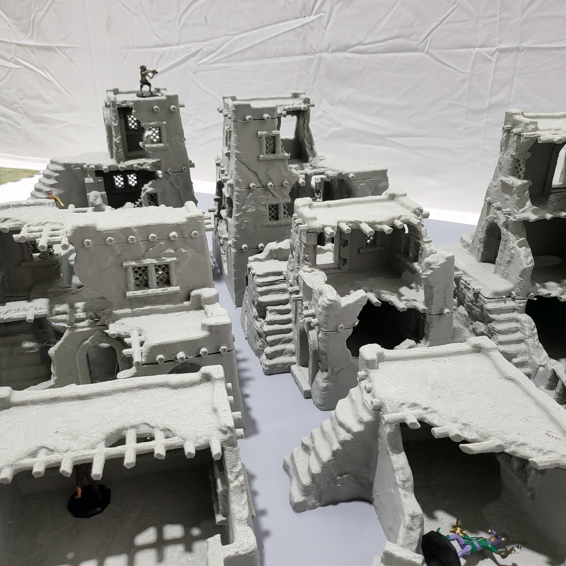 Tabletop RPG Terrain, Desert Ruins, DnD Terrain, Pathfinder Terrain, War Game Terrain, PLA 3D Printed, RPG Scenery, Gaming Miniatures, Desert Campaign, Custom Terrain, Ruined Buildings, Tabletop Scenery, RPG Terrain Set