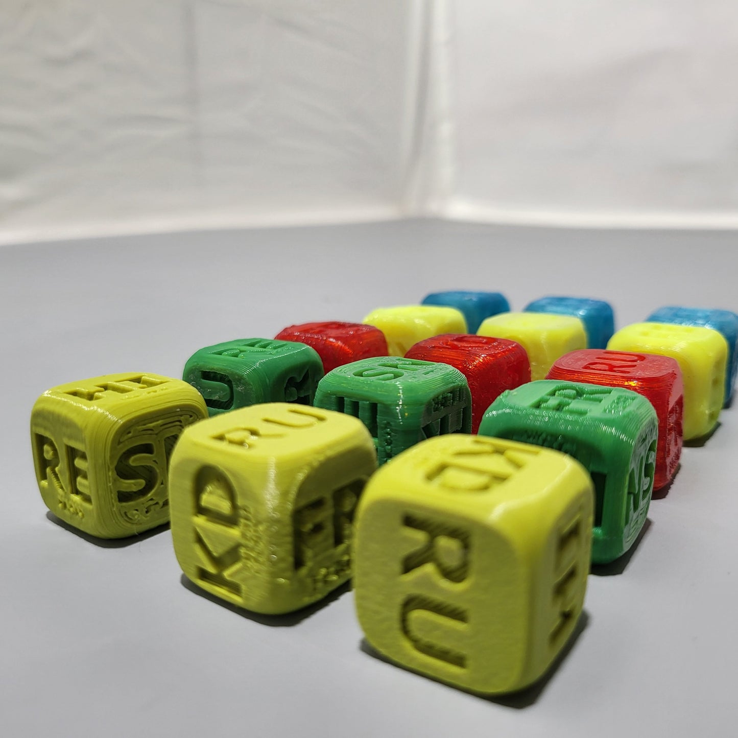 Chance Token Cubes set of 5, 20mm cube, chance cube