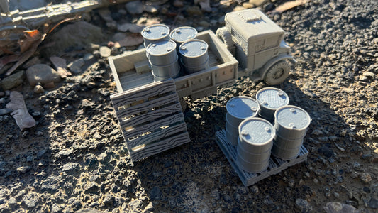 Truckload of barrels, CMP C60L, Truck, , Modern warfare, Tabletop terrain, WW2, Modern tank,