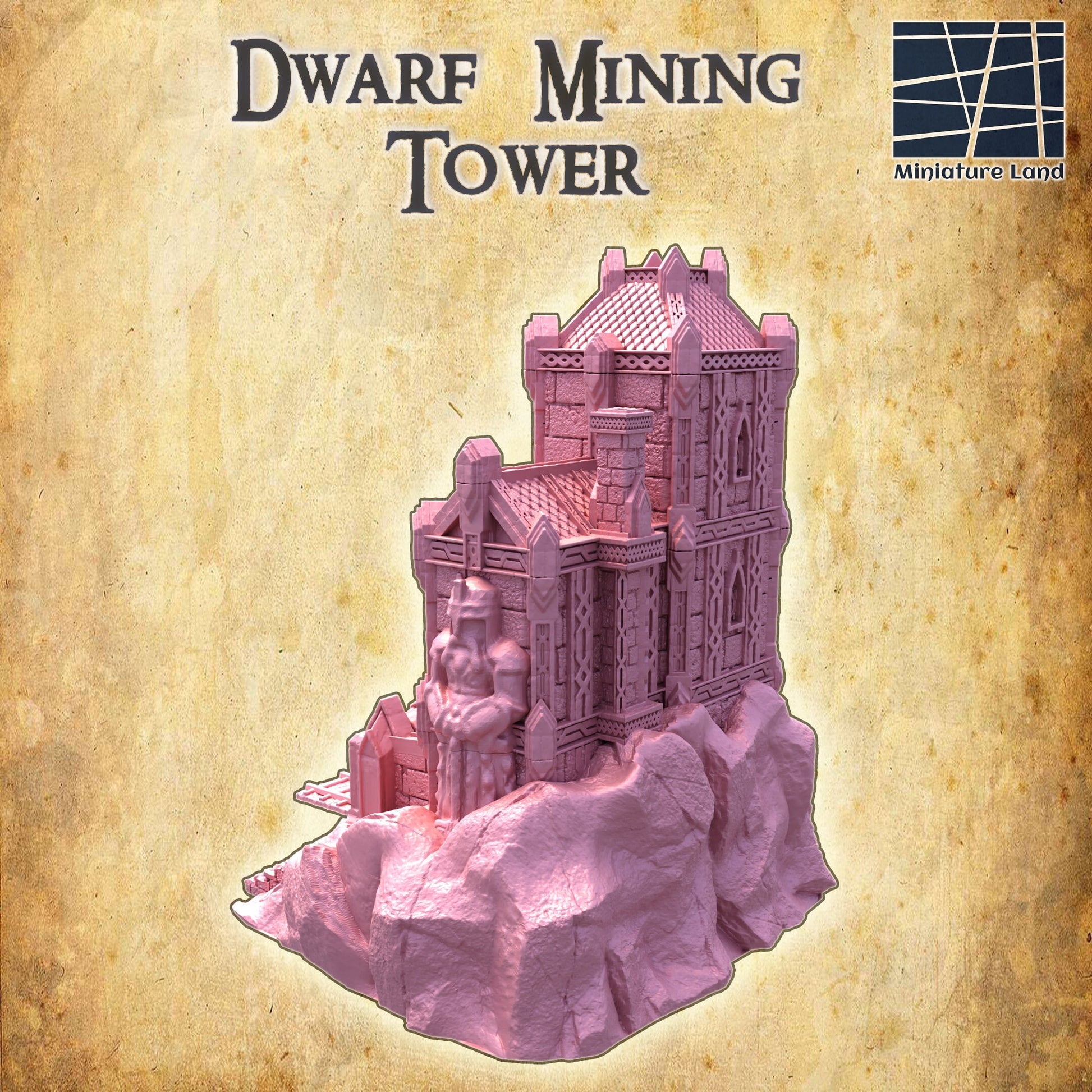 dnd terrain, Dungeons and Dragons, Dungeon Master, Bundle, board game, warhammer 40k, star wars, dnd , birthday gift, miniatures, role playing games, cyberpunk, Dwarf, Fort, Dwarf Terrain, PLA, 3D Print, 28mm, Set, Tabletop, Box Set, Dwarven, mine