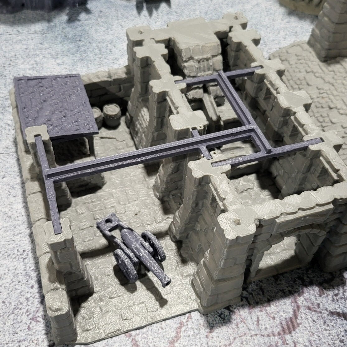 Tabletop Terrain, Mordheim, D&D, Pirate, Tower, Ruin, Ruined, houses, Tabletop, Fantasy Terrain, Town Set, Town and Market, Mordheim Set, Wargaming, Dungeons and Dragons, Lord of the rings, RPG Set, Village Set, building set, small town, Market, town