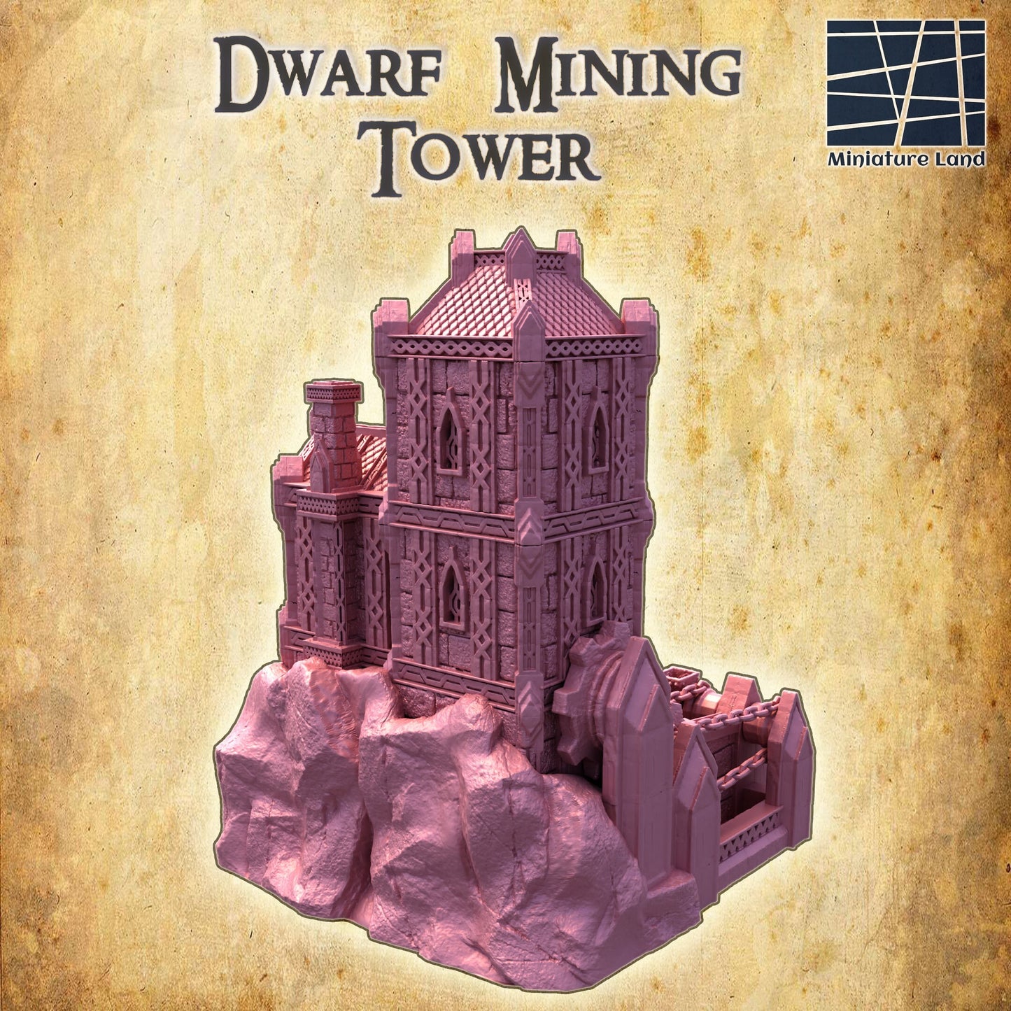 dnd terrain, Dungeons and Dragons, Dungeon Master, Bundle, board game, warhammer 40k, star wars, dnd , birthday gift, miniatures, role playing games, cyberpunk, Dwarf, Fort, Dwarf Terrain, PLA, 3D Print, 28mm, Set, Tabletop, Box Set, Dwarven, mine