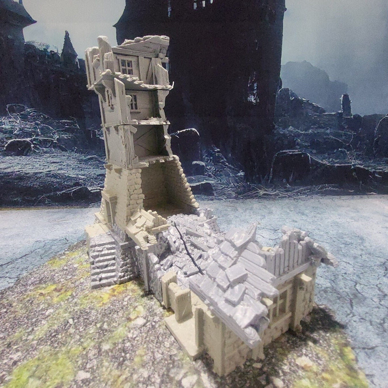 Barrenfall Tower Ruins, 28mm terrain, Dark realms, Warhammer - Dungeons and Dragons, warhammer terrain