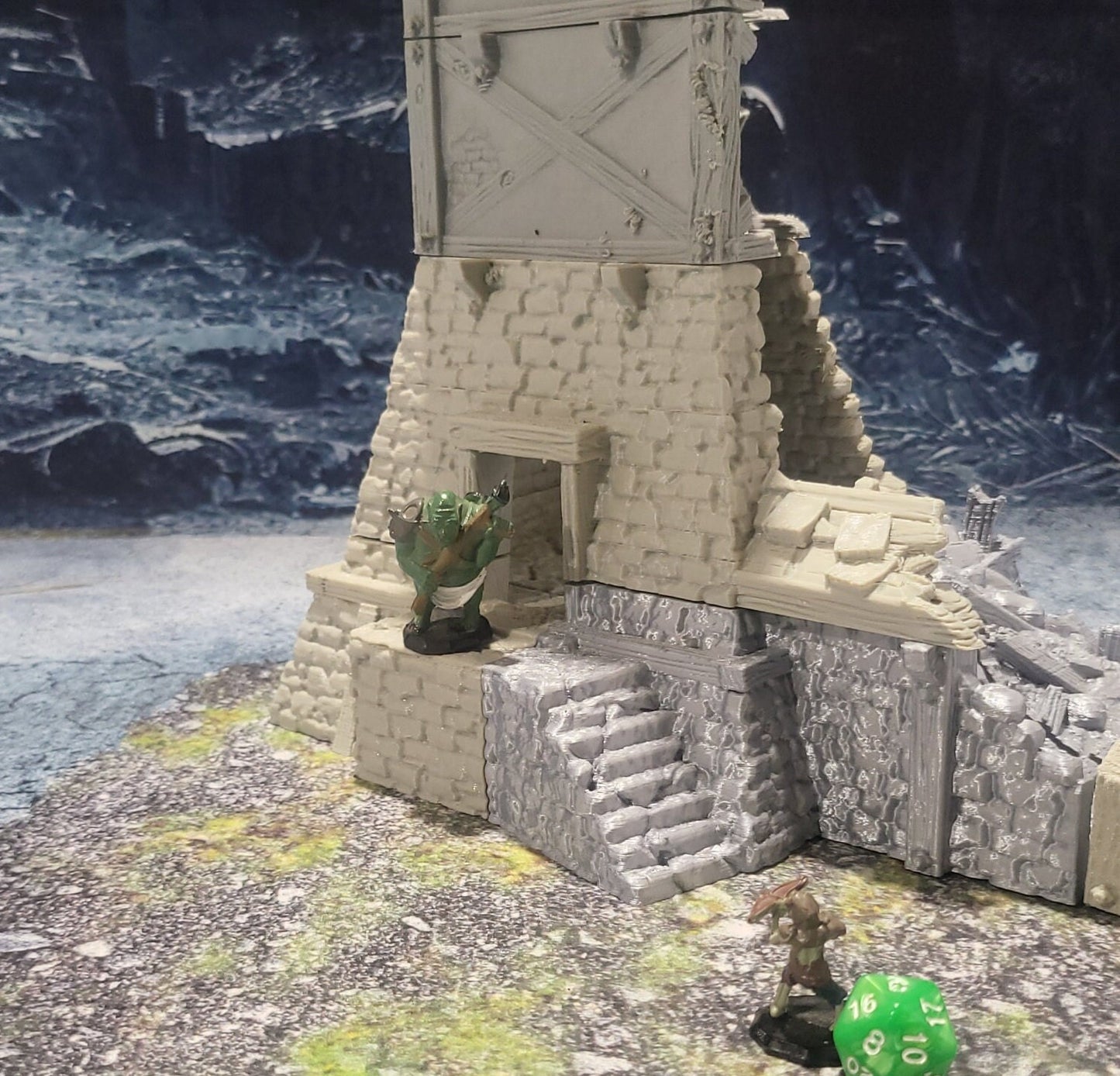 Tabletop Terrain, Mordheim, D&D, Pirate, Tower, Ruin, Ruined, houses, Tabletop, Fantasy Terrain, Town Set, Town and Market, Mordheim Set, Wargaming, Dungeons and Dragons, Lord of the rings, RPG Set, Village Set, building set, small town, Market, town