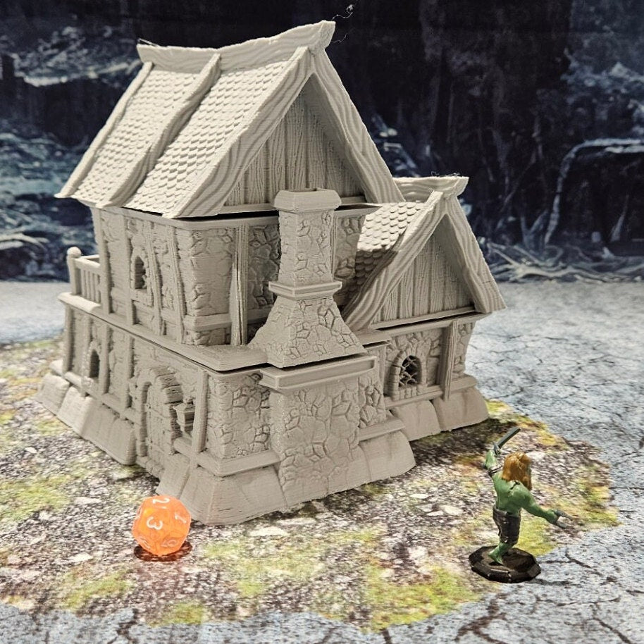 Tabletop Terrain, Mordheim, DnD, Wizard School, Tower, Wizard, Ruined, Train Set, Tabletop, Fantasy Terrain, Town Set, Town and Market, Mordheim Set, Wargaming, Dungeons and Dragons, RPG Set, Village Set, Dragon, Harry Potter, Market, College, castle