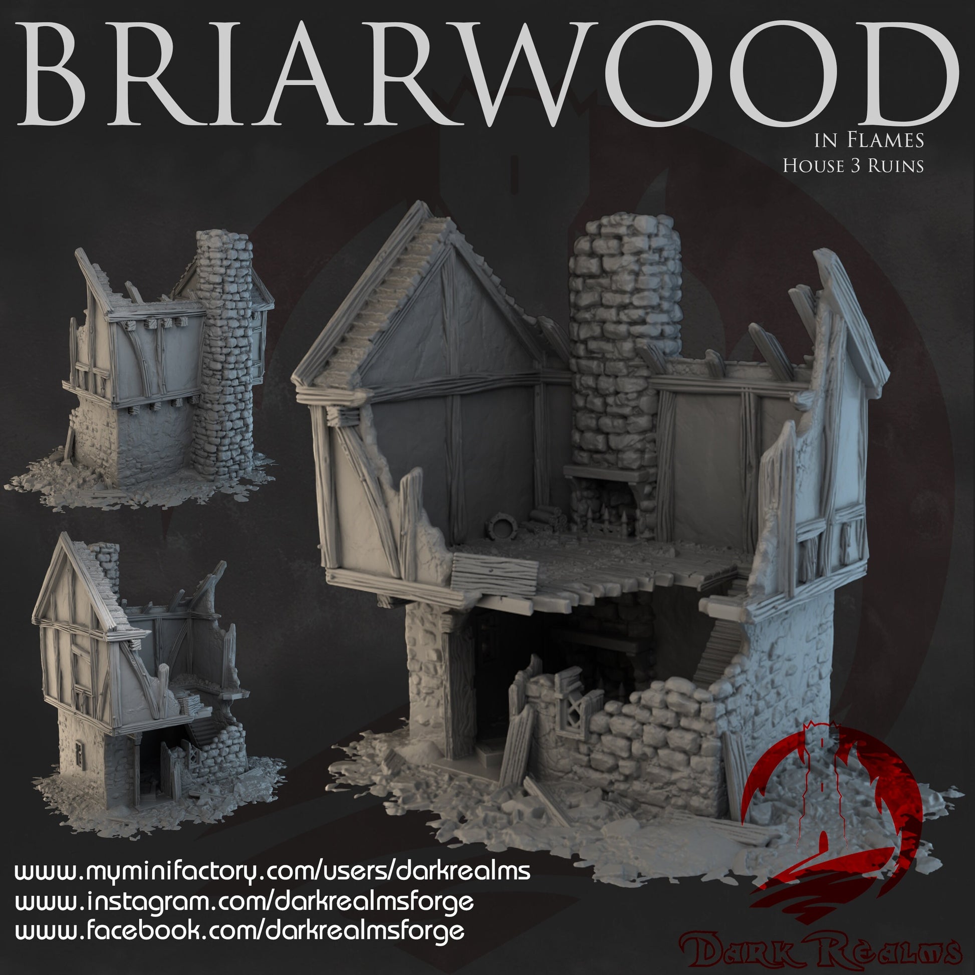 Briarwood House 3 Ruin, 28mm