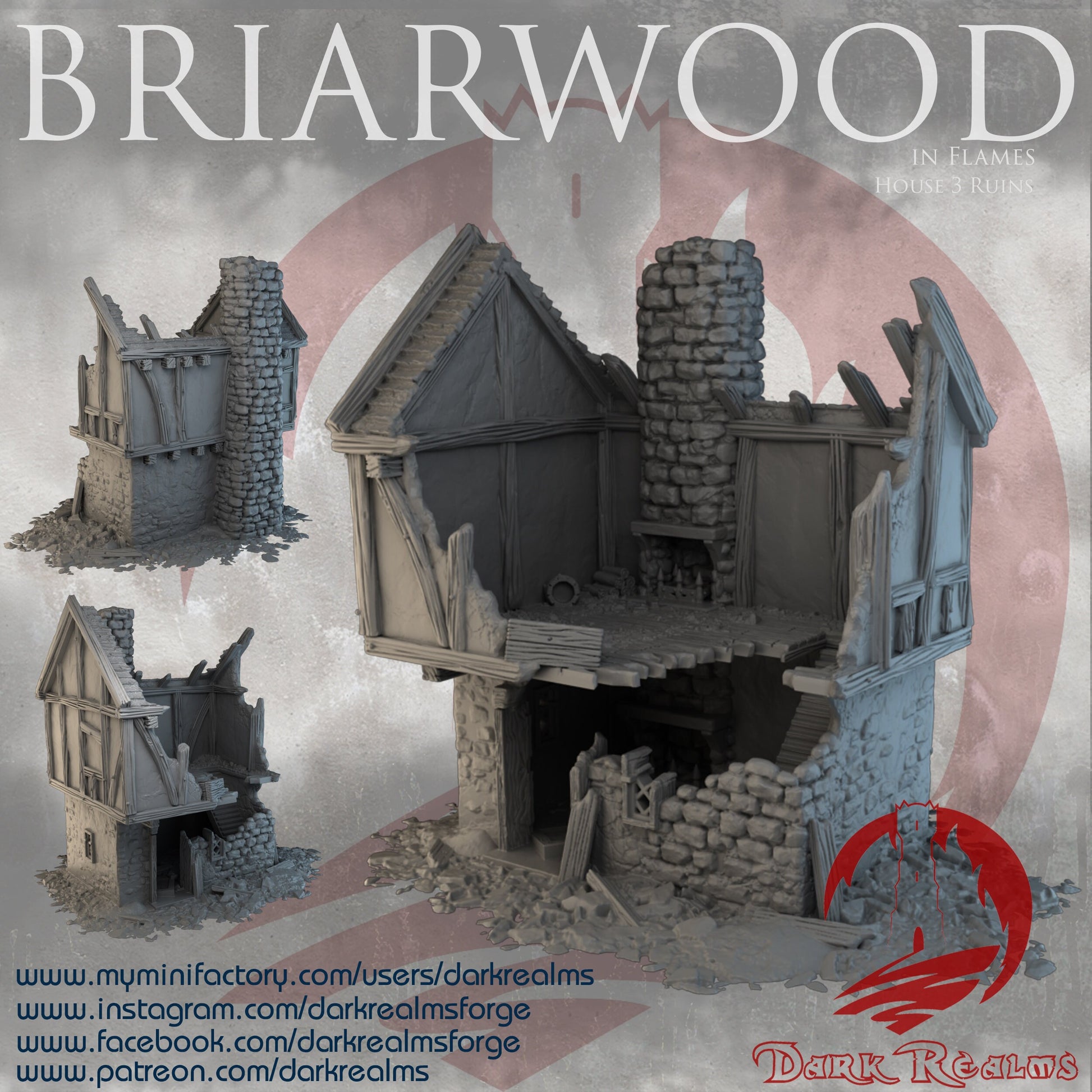 Briarwood House 3 Ruin, 28mm