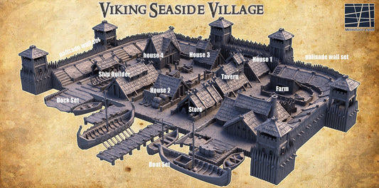 six towers adds an authentic touchThe assortment of buildings, including houses, a tavern, a storehouse, a shipbuilder&#39;s workshop, and farm buildings, offers a glimpse into various aspects of Viking life and activities.