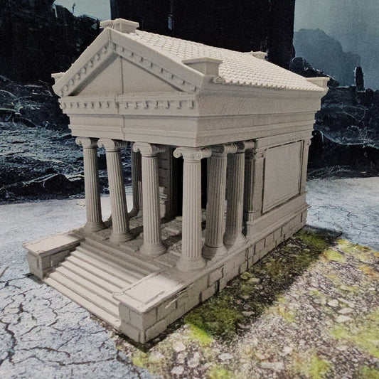 DnD Miniature, 40k Terrain, Train Terrain, Tabletop Town, Tabletop Game, Dnd Table, DND Terrain, DND Miniatures, gaming terrain, 28mm Terrain, Briarwood, Gate and walls, gatehouse, gate, walls, dnd, temple, greek