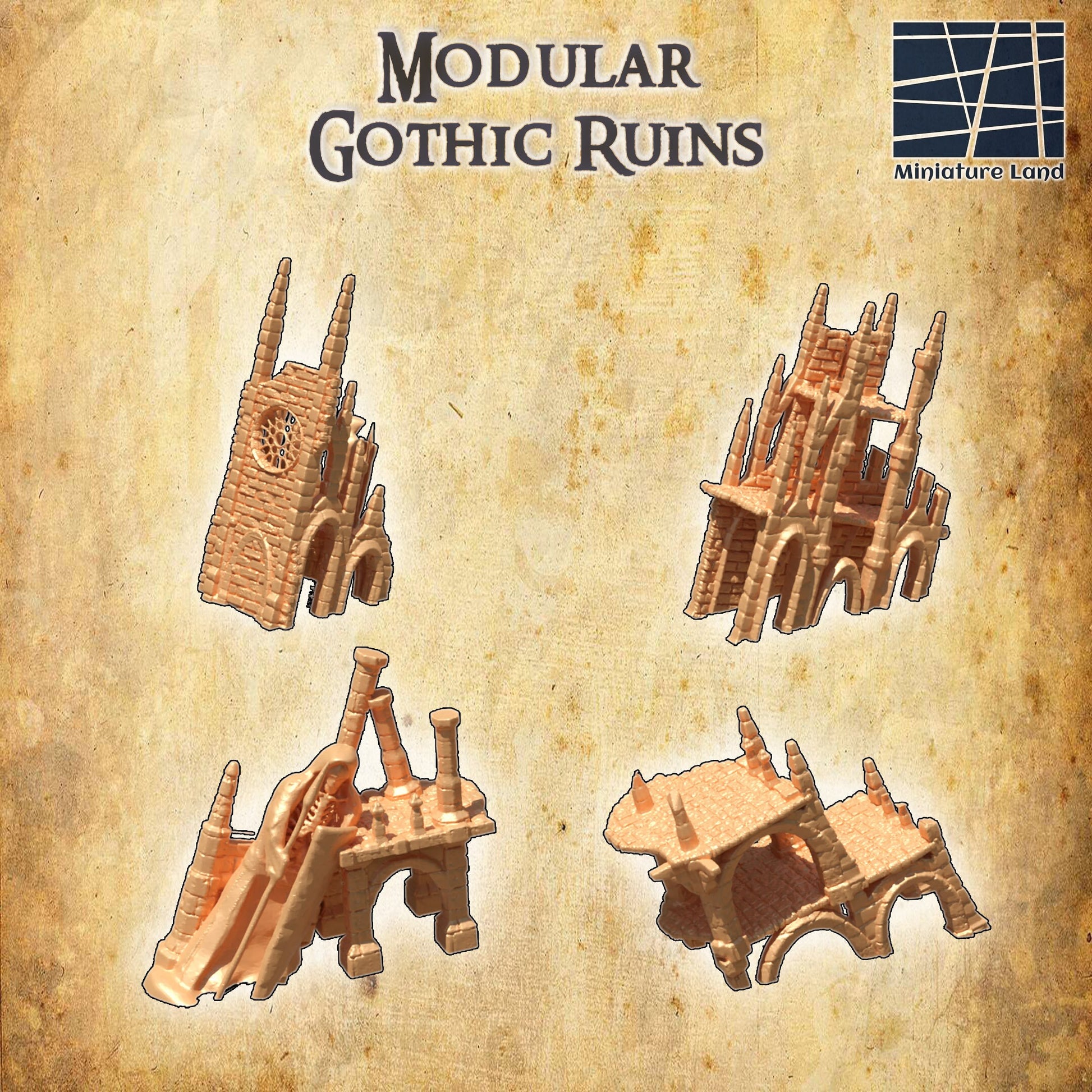 Tabletop Terrain, Mordheim, D&D, Pirate, Tower, Ruin, Ruined, houses, Tabletop, Fantasy Terrain, Town Set, Town and Market, Mordheim Set, Wargaming, Dungeons and Dragons, Lord of the rings, RPG Set, Village Set, Chaos, small town, Market, town