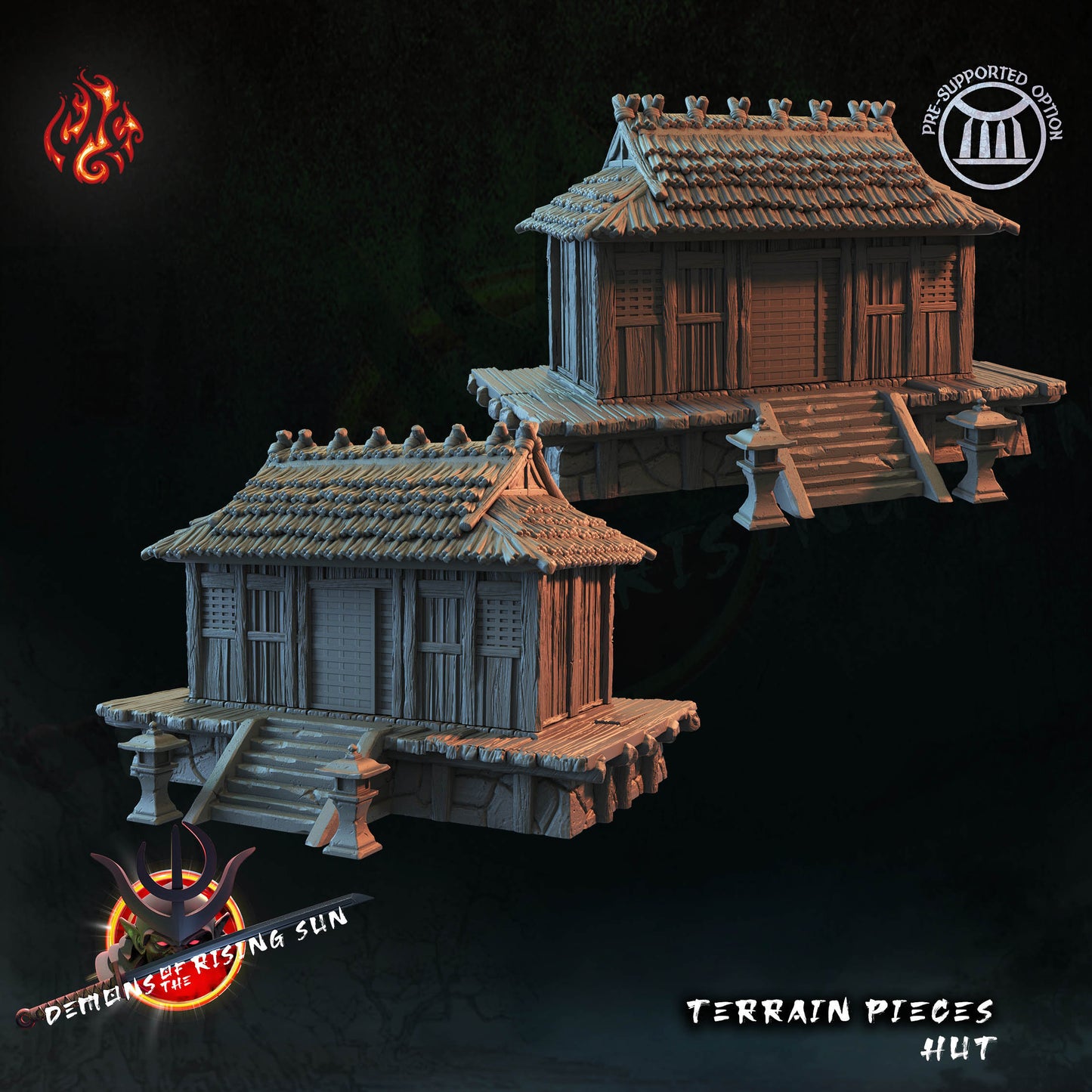 Do you want to take your players on a journey to the world of the samurai? Then you need a samurai village and we have just the thing! Our specially designed and priced cottage provides a real village-like look and feel of the Orient