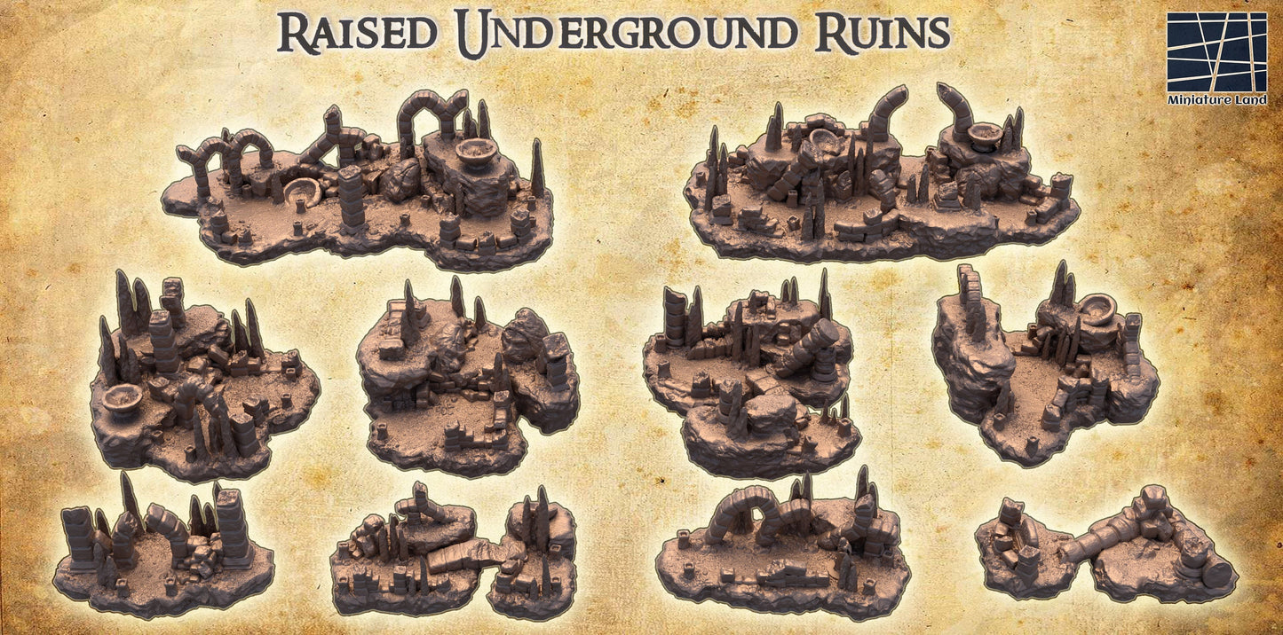 dnd terrain, Dungeons and Dragons, Dungeon Master, Bundle, board game, warhammer 40k, star wars, dnd dice, birthday gift, miniatures, role playing games, cyberpunk, Desert Terrain, PLA, 3D Print, 28mm, Set, Tabletop, Box Set, underground, cavern ruin