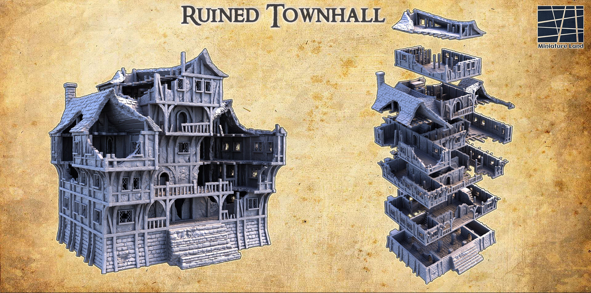 Ruined Town Hall, 7 Levels, Town Hall Ruin