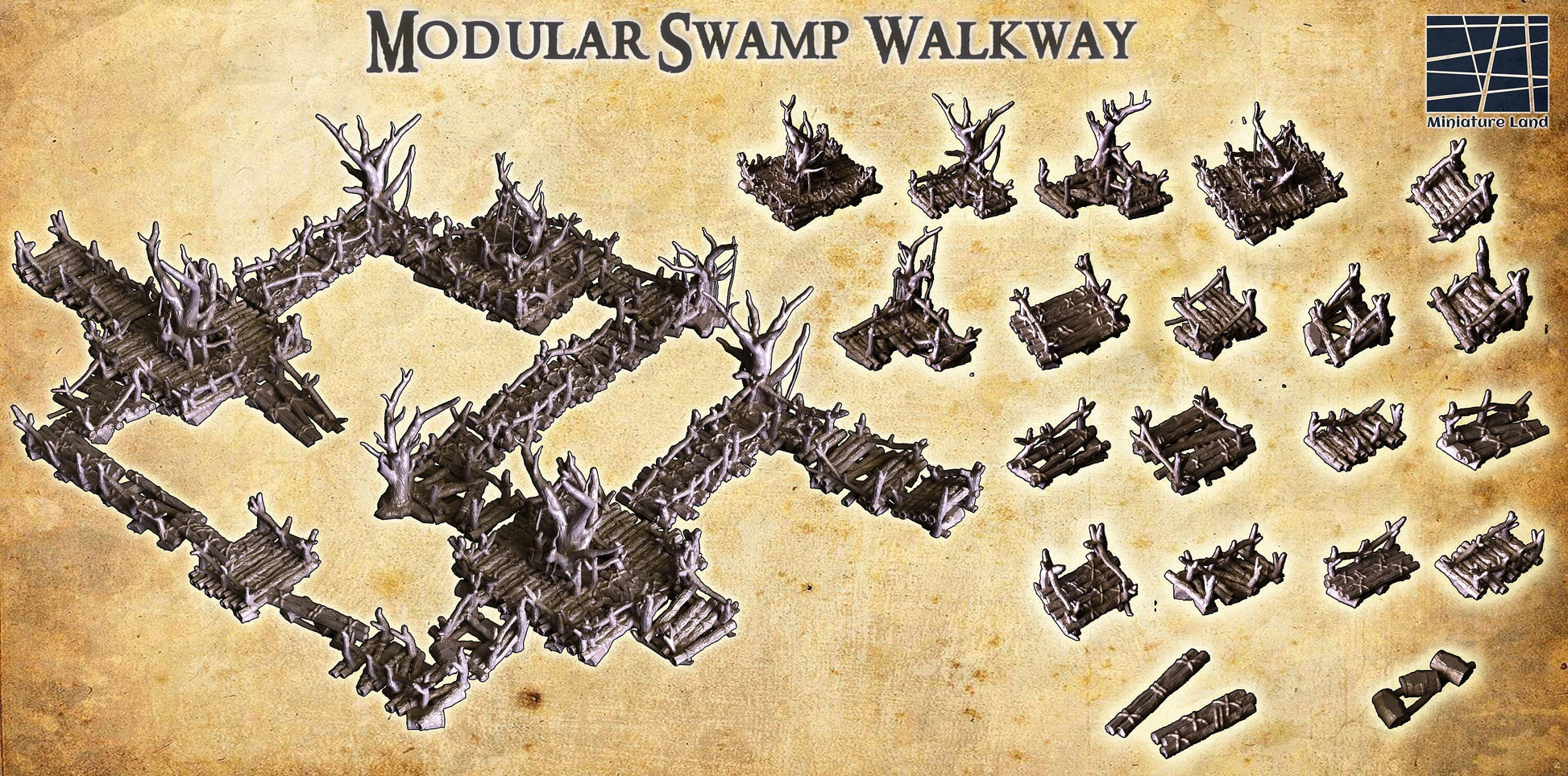 seamless integration into your tabletop adventures allowing you to construct your path through the swamp with ease. Whether you&#39;re navigating through tangled mangroves or skirting the edges of a murky bog, dnd terrain, Dungeons and Dragons