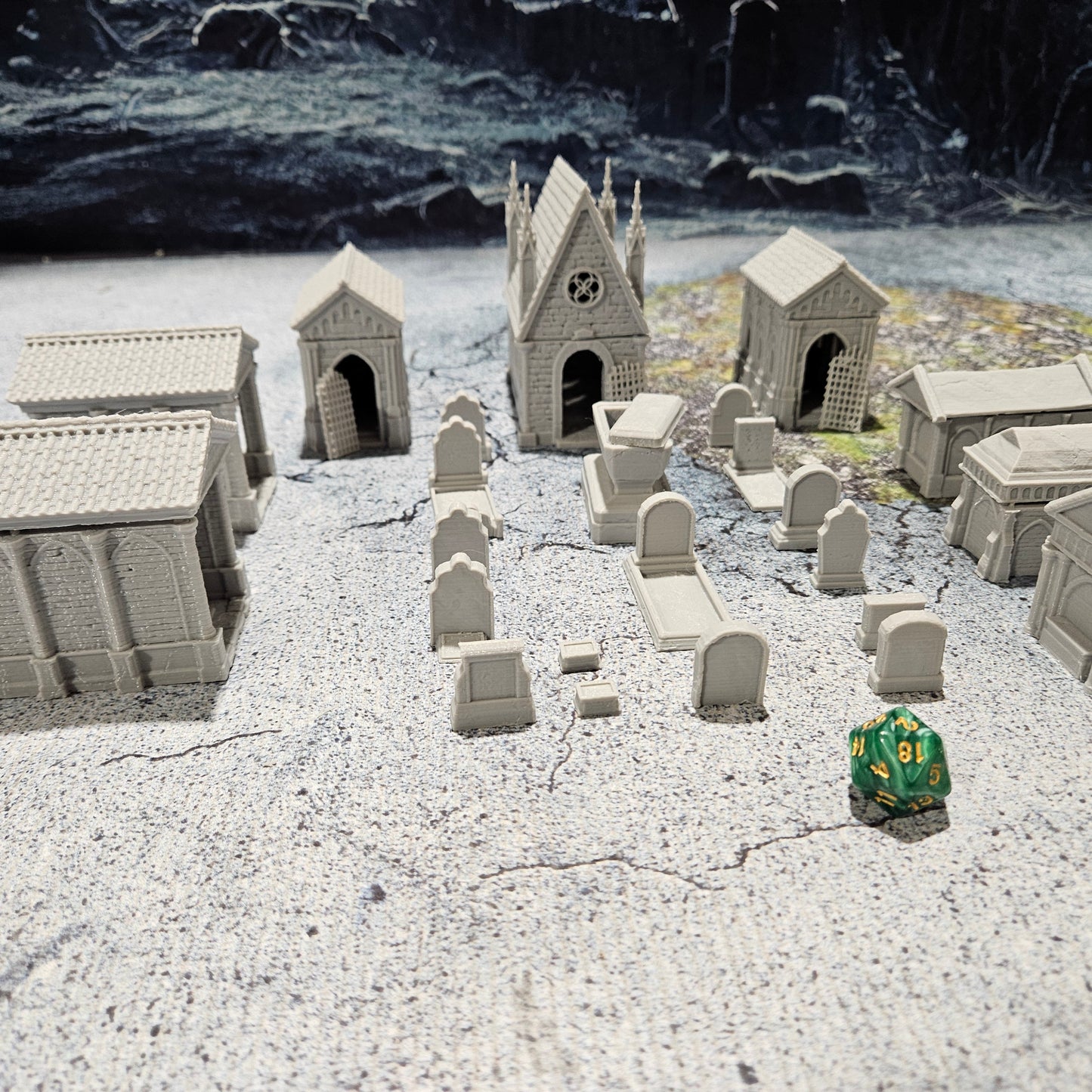 Large Graveyard, Cemetery, Mausoleum, dnd