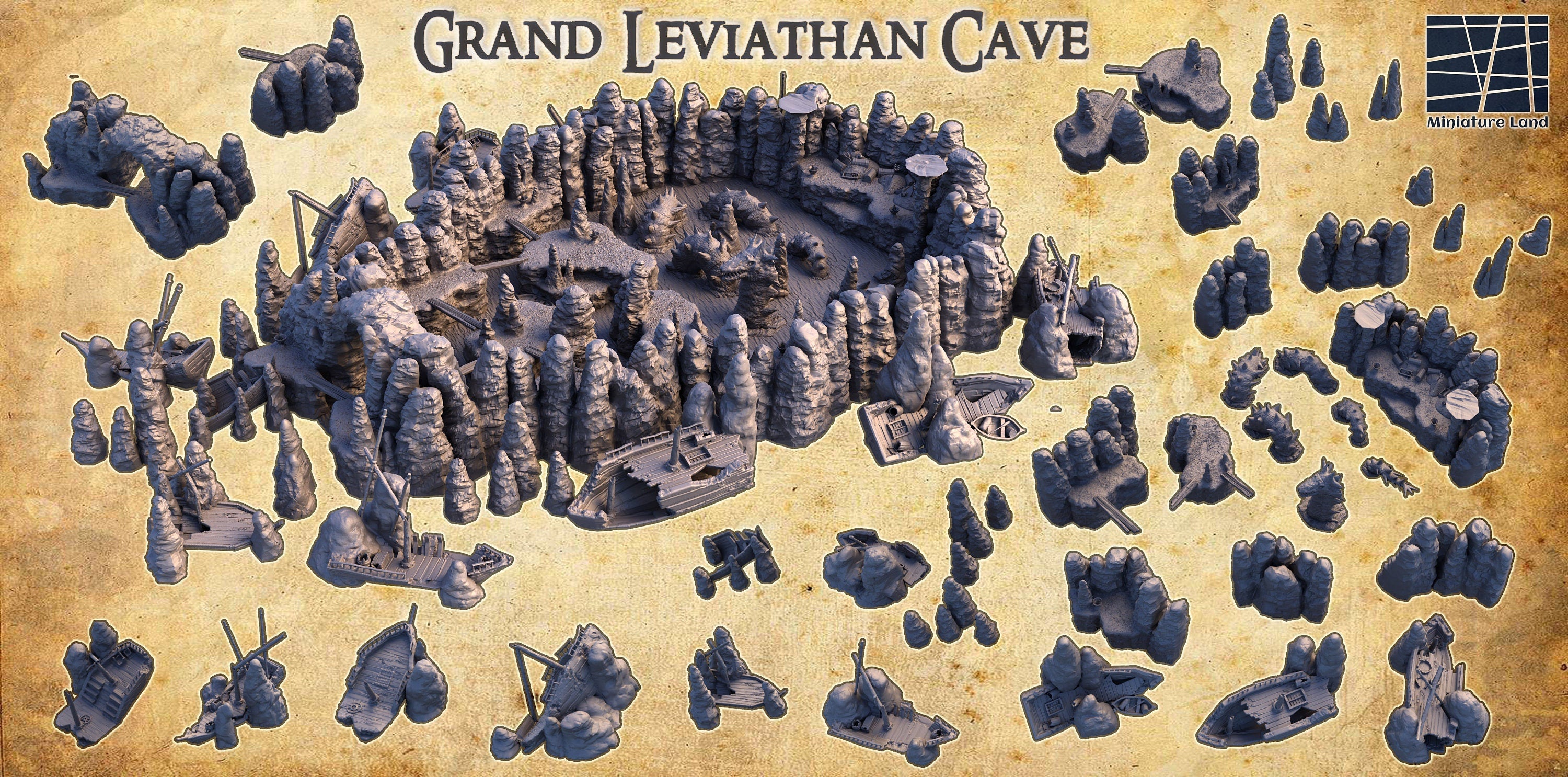 Grand Leviathan Set, Cave System – Centrion 3D Studios