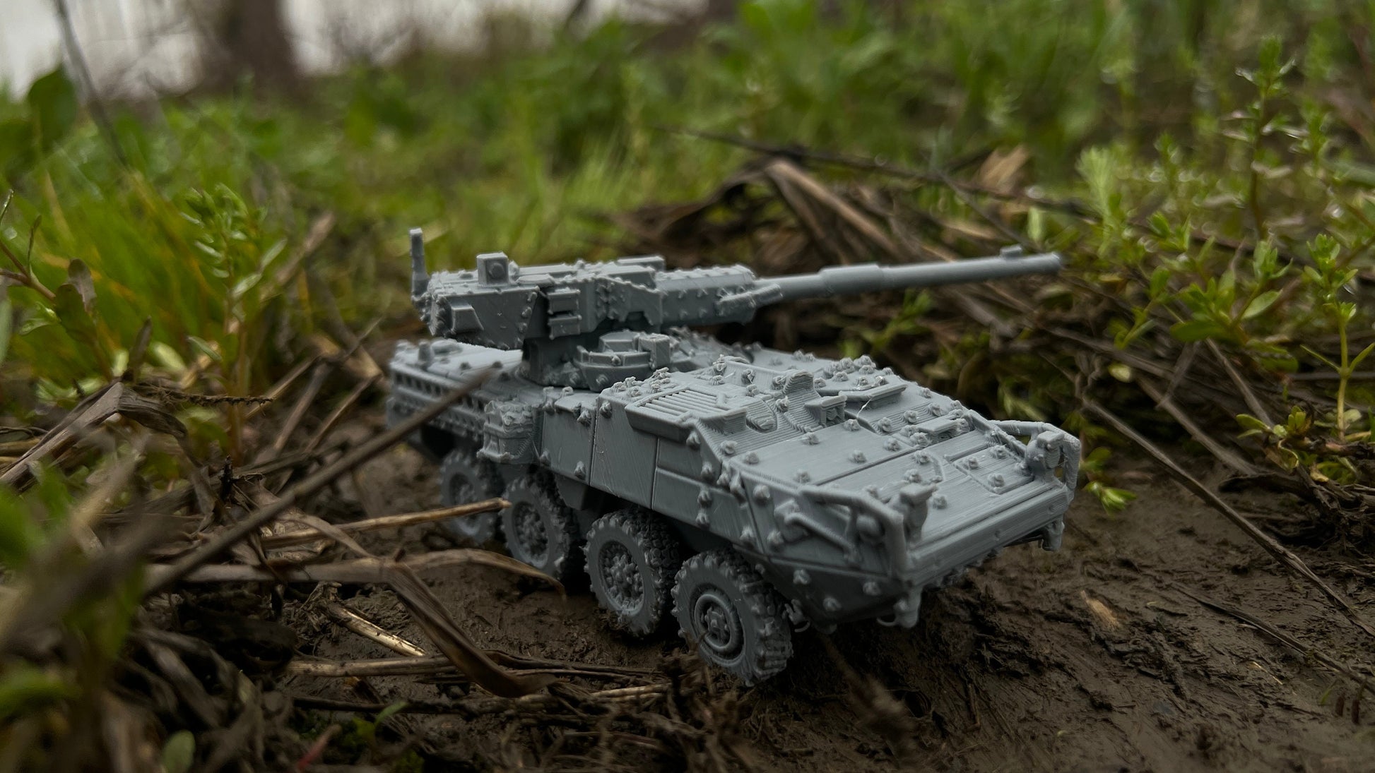 Stryker, M1128 MGS, Modern warfare, Tabletop terrain, WW2, Modern tank,