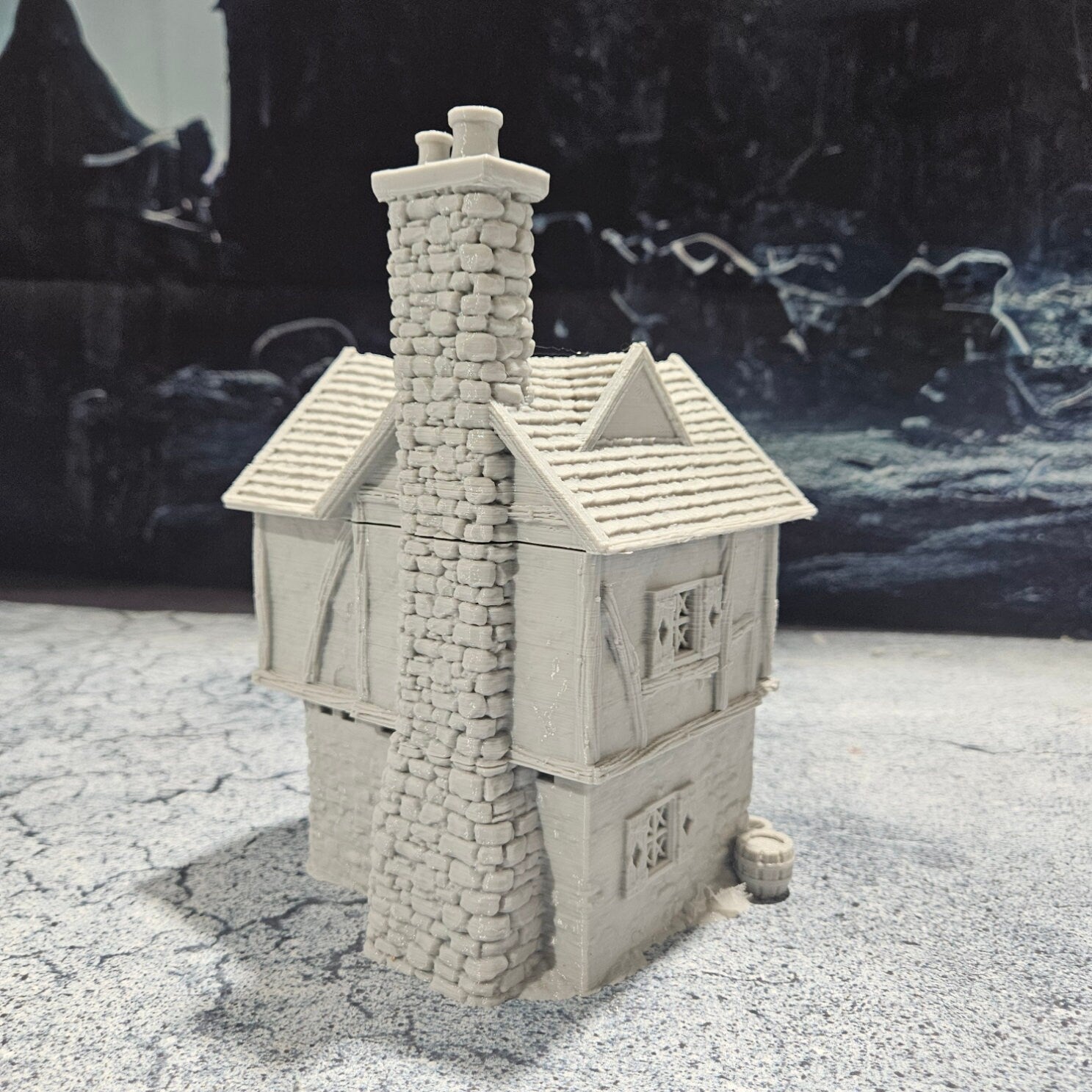 DnD Miniature, 40k Terrain, Train Terrain, Tabletop Town, Tabletop Game, Dnd Table, DND Terrain, DND Miniatures, gaming terrain, 28mm Terrain, Briarwood, Gate and walls, gatehouse, gate, walls, dnd