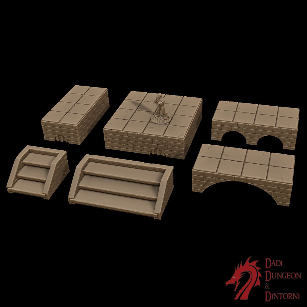 dnd terrain, Dungeons and Dragons, Dungeon Master, Bundle, board game, warhammer 40k, star wars, dnd dice, birthday gift, miniatures, role playing games, cyberpunk, Desert Terrain, PLA, 3D Print, 28mm, Set, Tabletop, Box Set