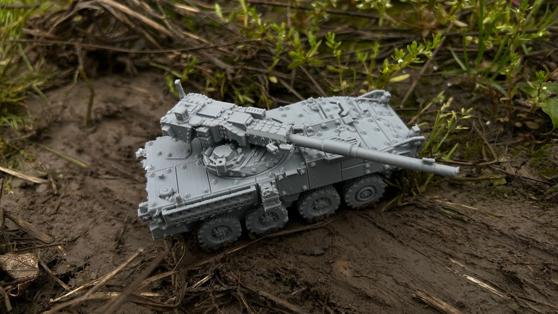 Stryker, M1128 MGS, Modern warfare, Tabletop terrain, WW2, Modern tank,