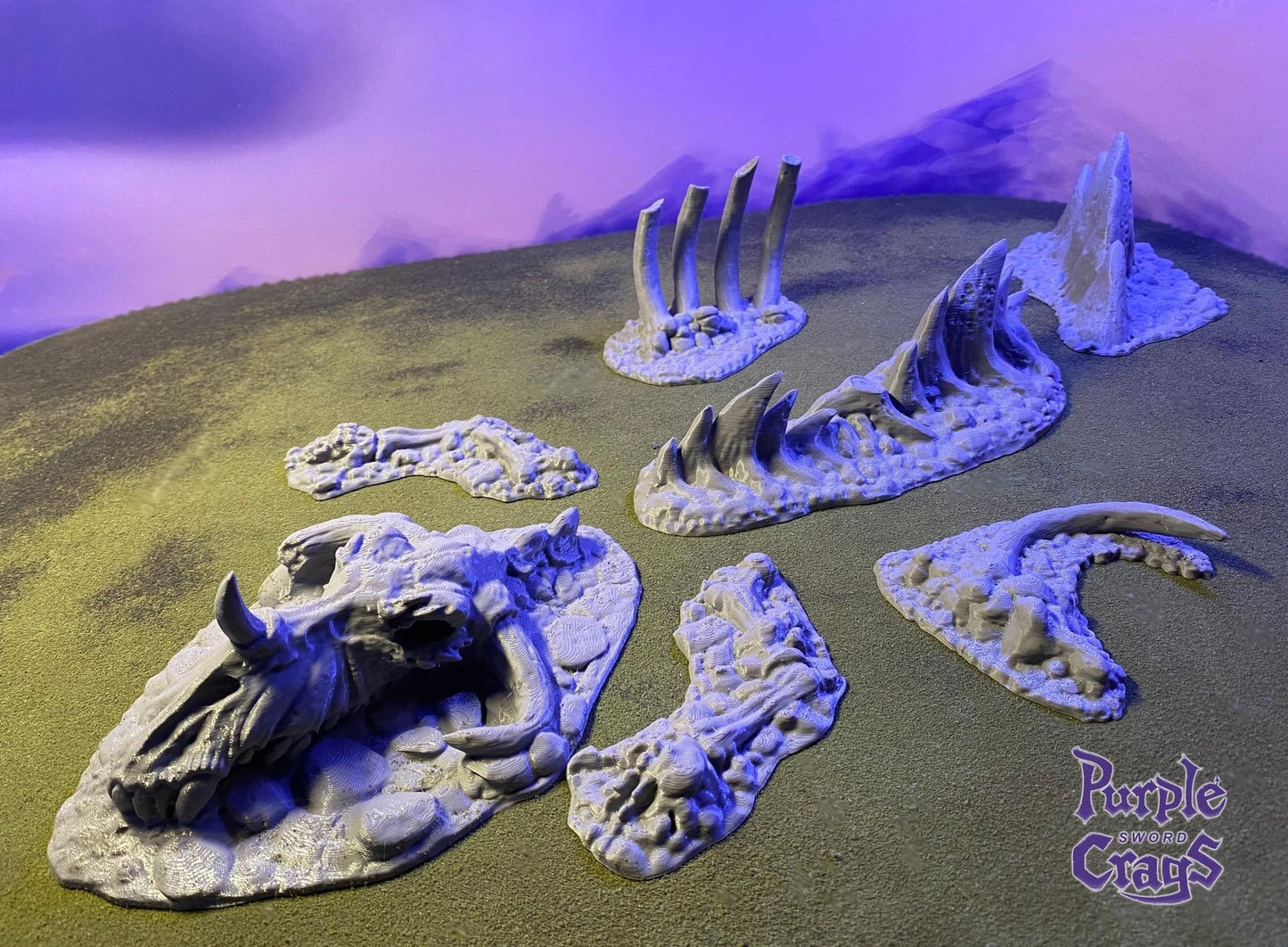 Dragons Bones Set, Dungeons and Dragons Terrain, Dragon