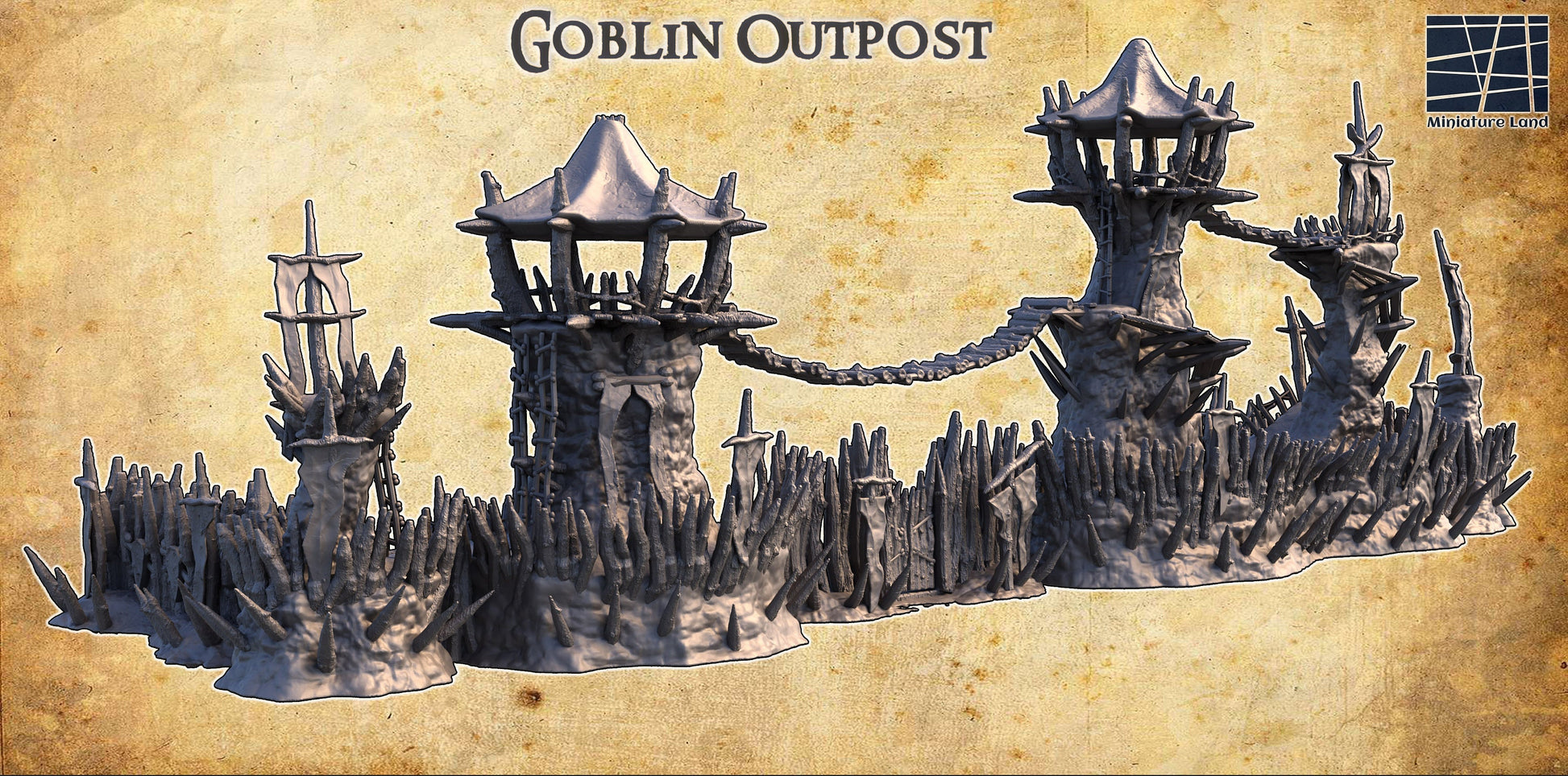 Goblin Huts,Tabletop, dungeons and dragons, Lord of the rings, ruin, dnd rpg, ruins, temple, d and d games, warhammer, dnd, dnd campaign, grimdark, tabletop terrain