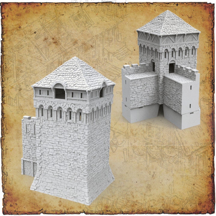 Tortuga Bay, Pirate Hideaway 1, Port Royal ,dnd terrain, Dungeons and Dragons, Dungeon Master, Bundle, Skirmish games, warhammer 40k, star wars, birthday gift, miniatures, role playing games, Pirate Terrain, port royal, Gatehouse, Walls,city