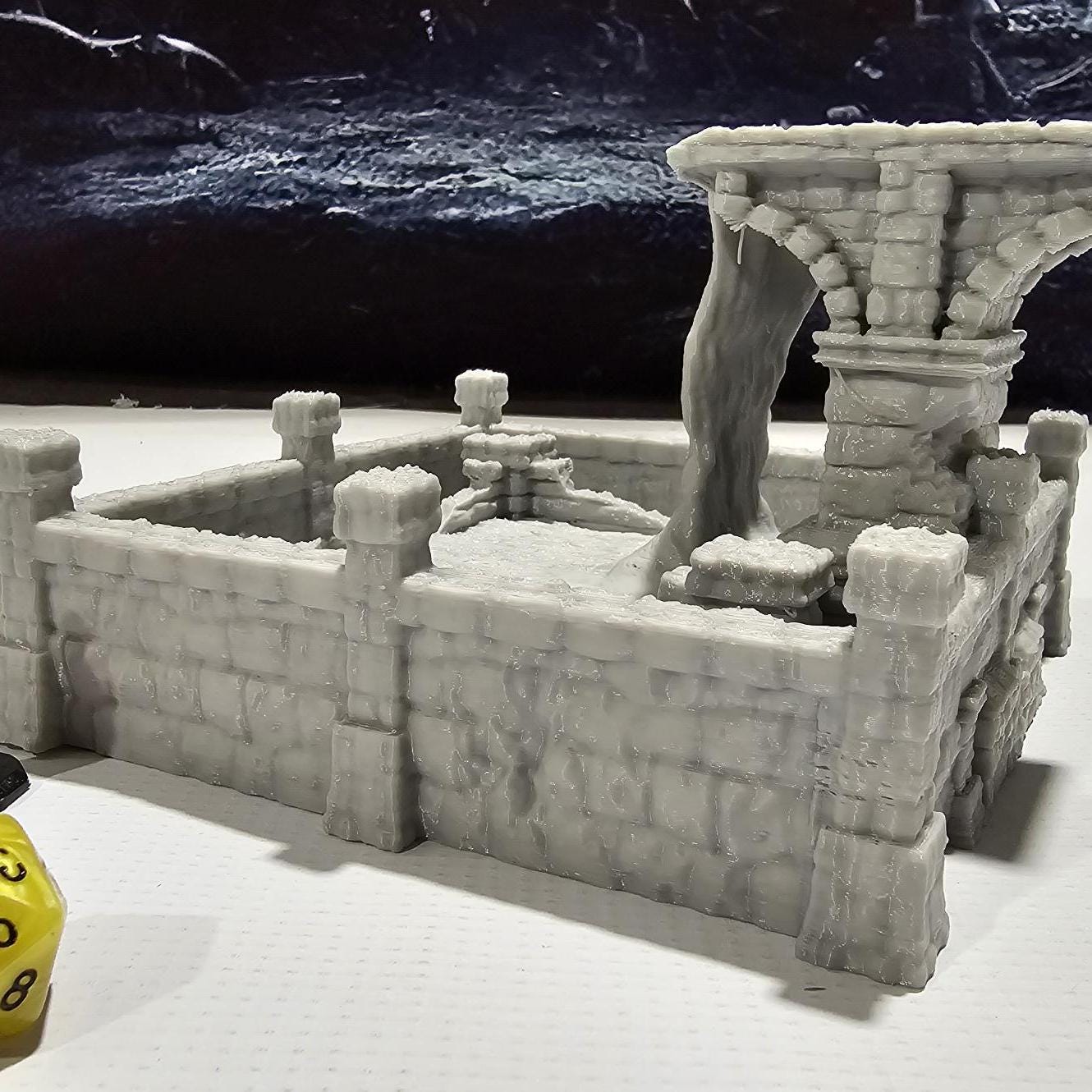 Tabletop RPG Terrain, Enchanted Fountain, DnD Fountain, Pathfinder Fountain, Fountain Miniature, PLA 3D Printed, RPG Fountain, Gaming Miniatures, Magical Scenery, Custom Terrain, Mystical Fountain, Tabletop Fountain, RPG Terrain Set