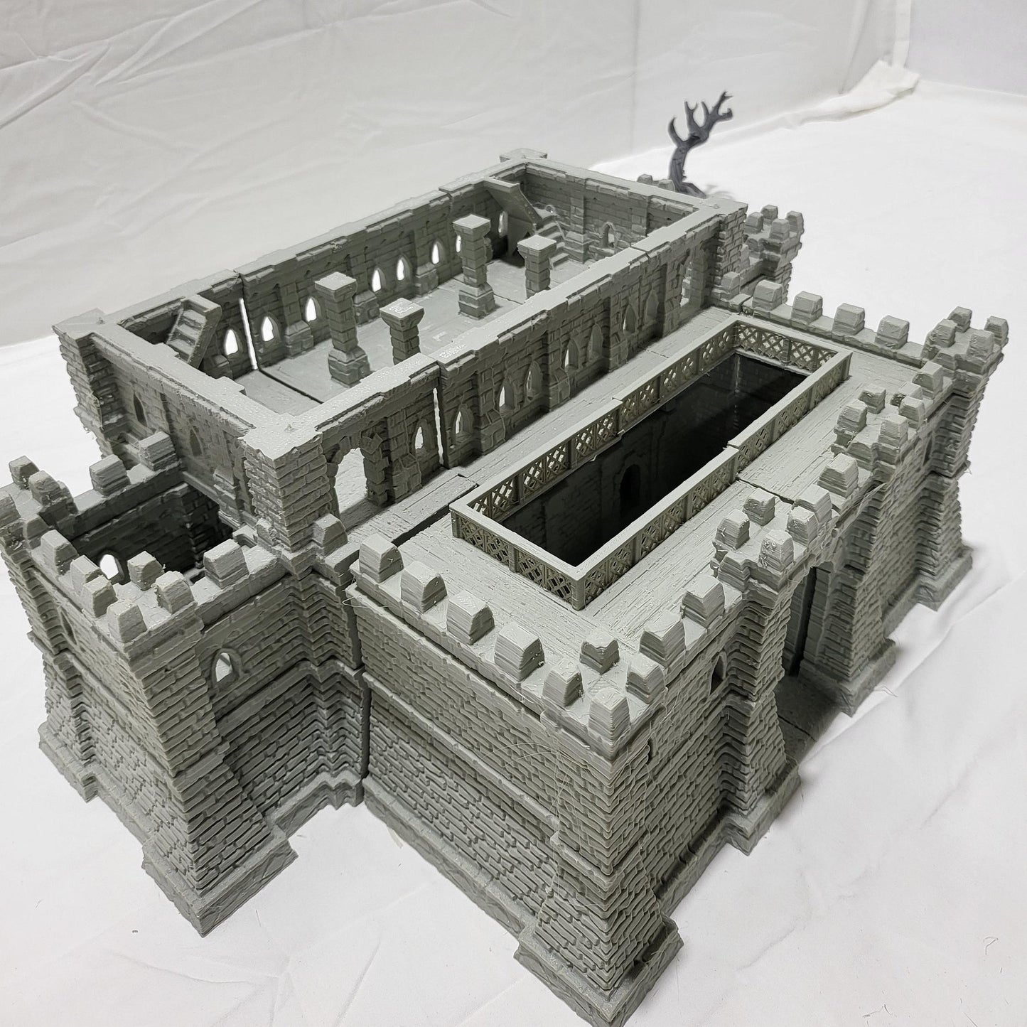 Fort Ulvheim for tabletop wargaming with detailed fortified walls, defensive towers, and buildings. Ideal for strategic battles, fortress sieges, and immersive RPG scenarios in games like Warhammer, D&D, Pathfinder, and historical sieges.