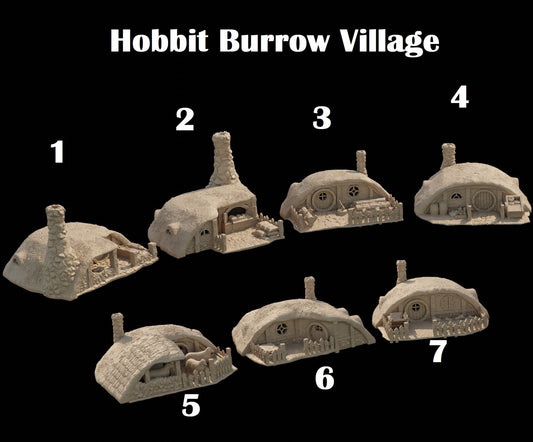 Hobbit Burrow Set of 7, Large Hobbit Houses, Hobbit Village