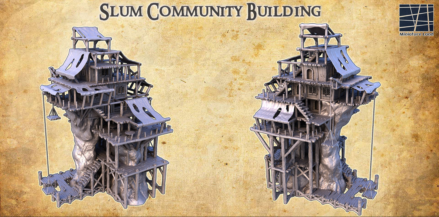 dnd terrain, Dungeons and Dragons, Dungeon Master, Bundle, board game, warhammer 40k, star wars, dnd dice, birthday gift, miniatures, role playing games, Slums, community center, Slum Building, slum