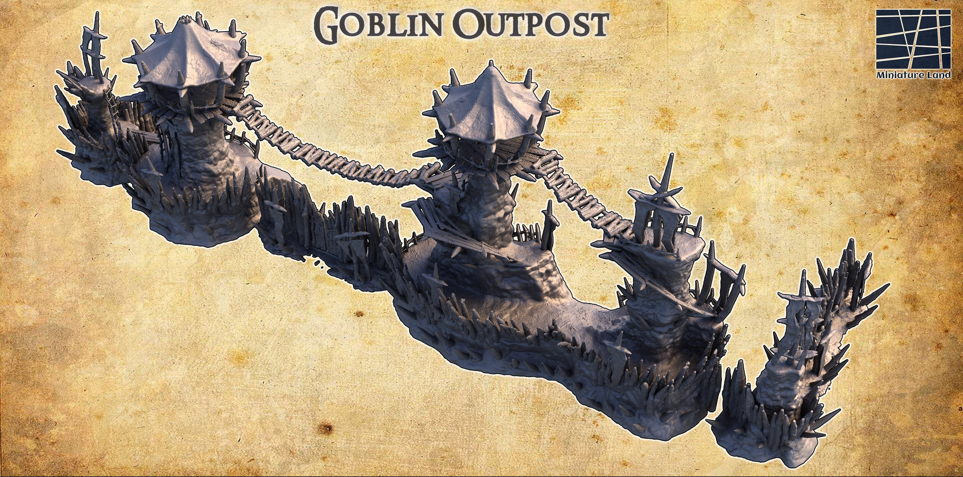 Goblin Huts,Tabletop, dungeons and dragons, Lord of the rings, ruin, dnd rpg, ruins, temple, d and d games, warhammer, dnd, dnd campaign, grimdark, tabletop terrain