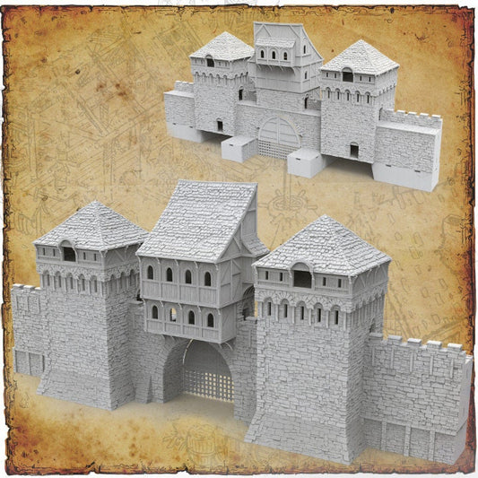 Tortuga Bay, Pirate Hideaway 1, Port Royal ,dnd terrain, Dungeons and Dragons, Dungeon Master, Bundle, Skirmish games, warhammer 40k, star wars, birthday gift, miniatures, role playing games, Pirate Terrain, port royal, Gatehouse, Walls,city